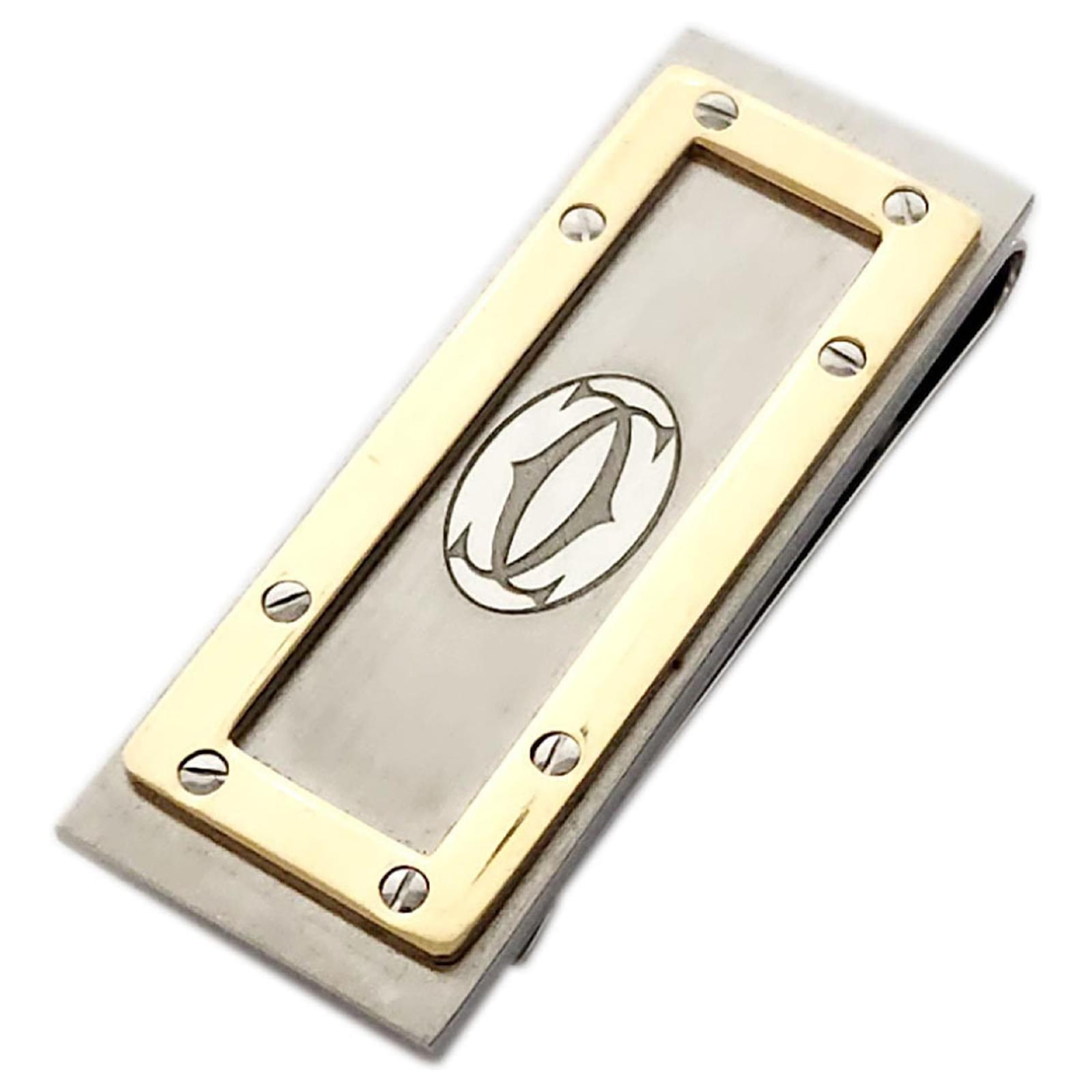 Cartier Santos Money Clip Silvery Golden Metal ref.1554654