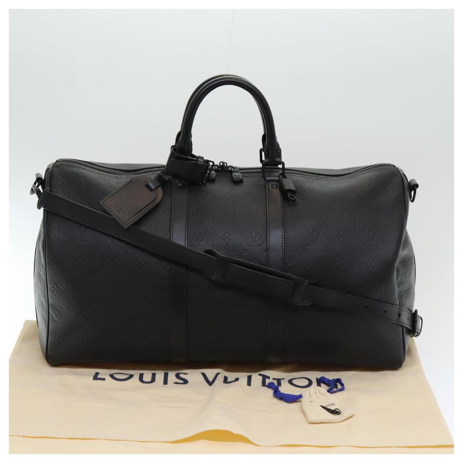 LOUIS VUITTON Shadow Keepall Bandouliere 50 Bag Black M44810 LV
