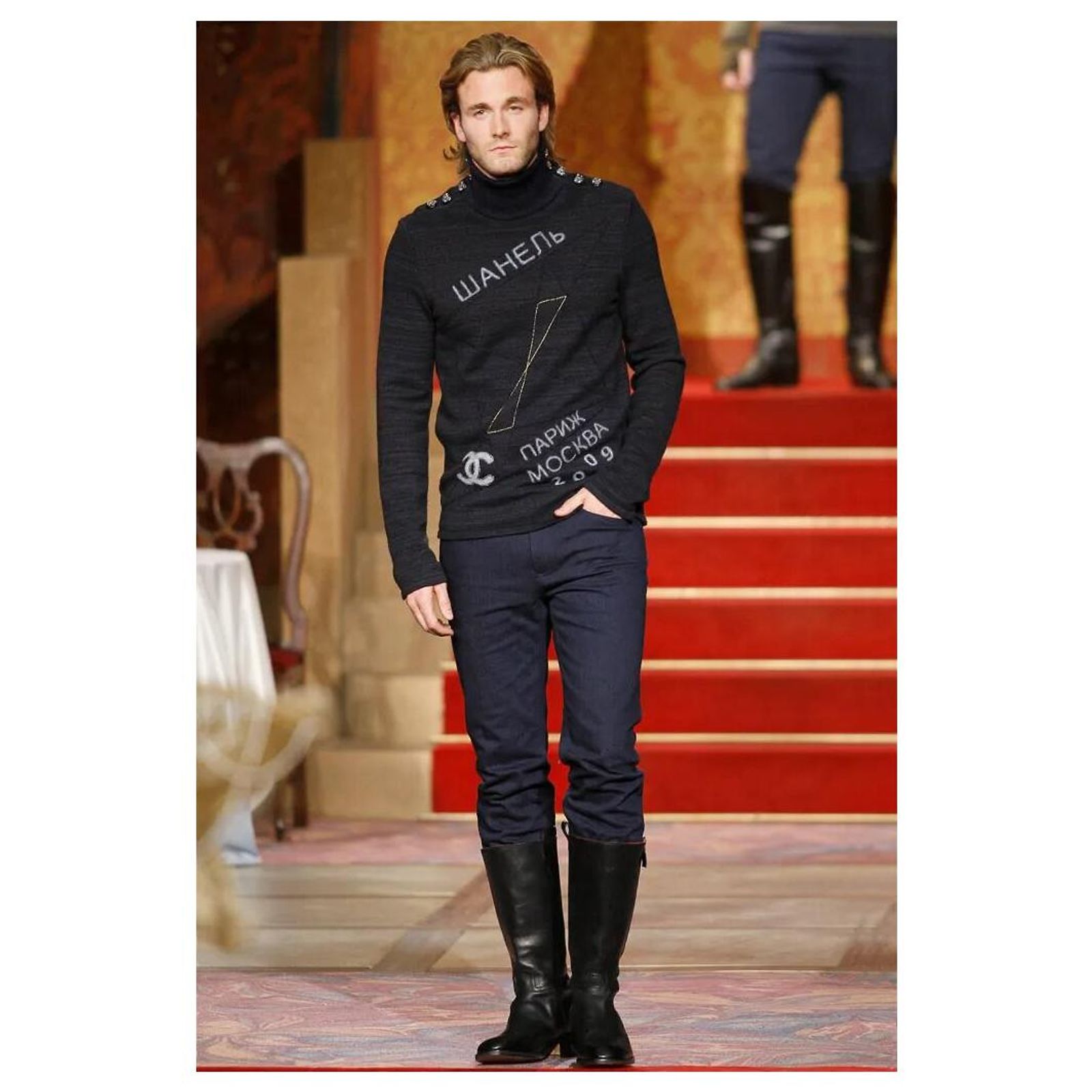 CHANEL 09A CC Moscow – Paris 2009 Karl Lagerfeld sweater pullover 