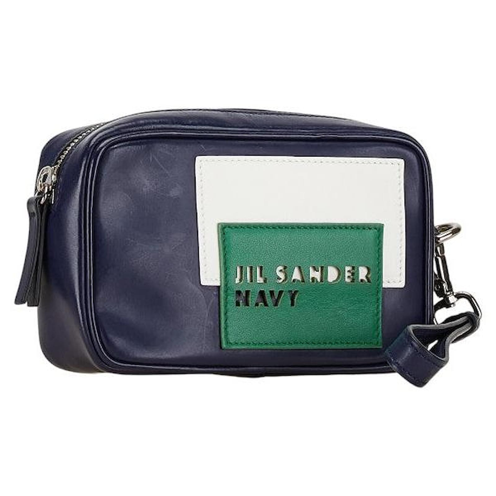 新品 jilsander leather logo pouch Jil Sander Leather Logo Pouch Blue ref.1561849 - Joli Closet