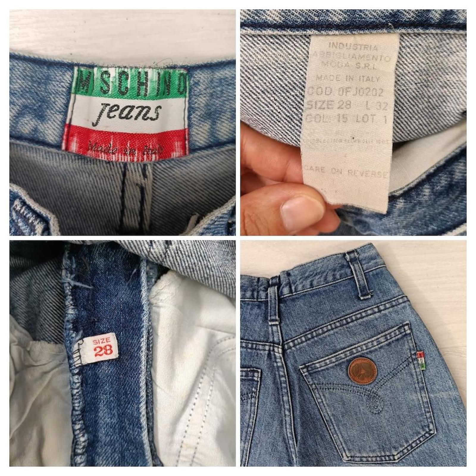 High-waisted Moschino vintage jeans 1980s Blue Denim ref.1562533