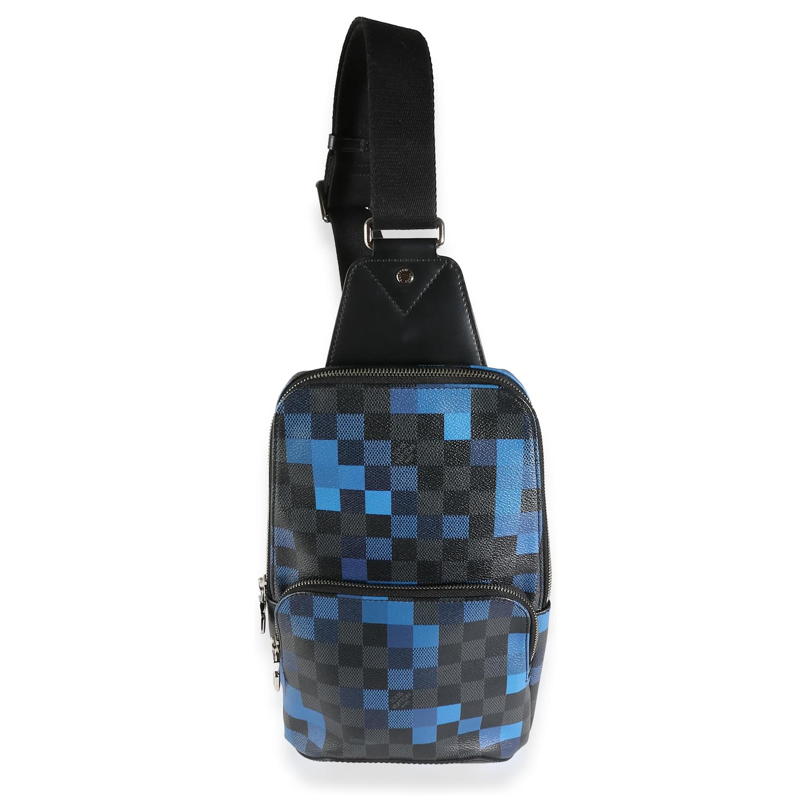 Avenue Sling Bag aus blauer Pixel Damier Graphite Canvas von Louis Vuitton