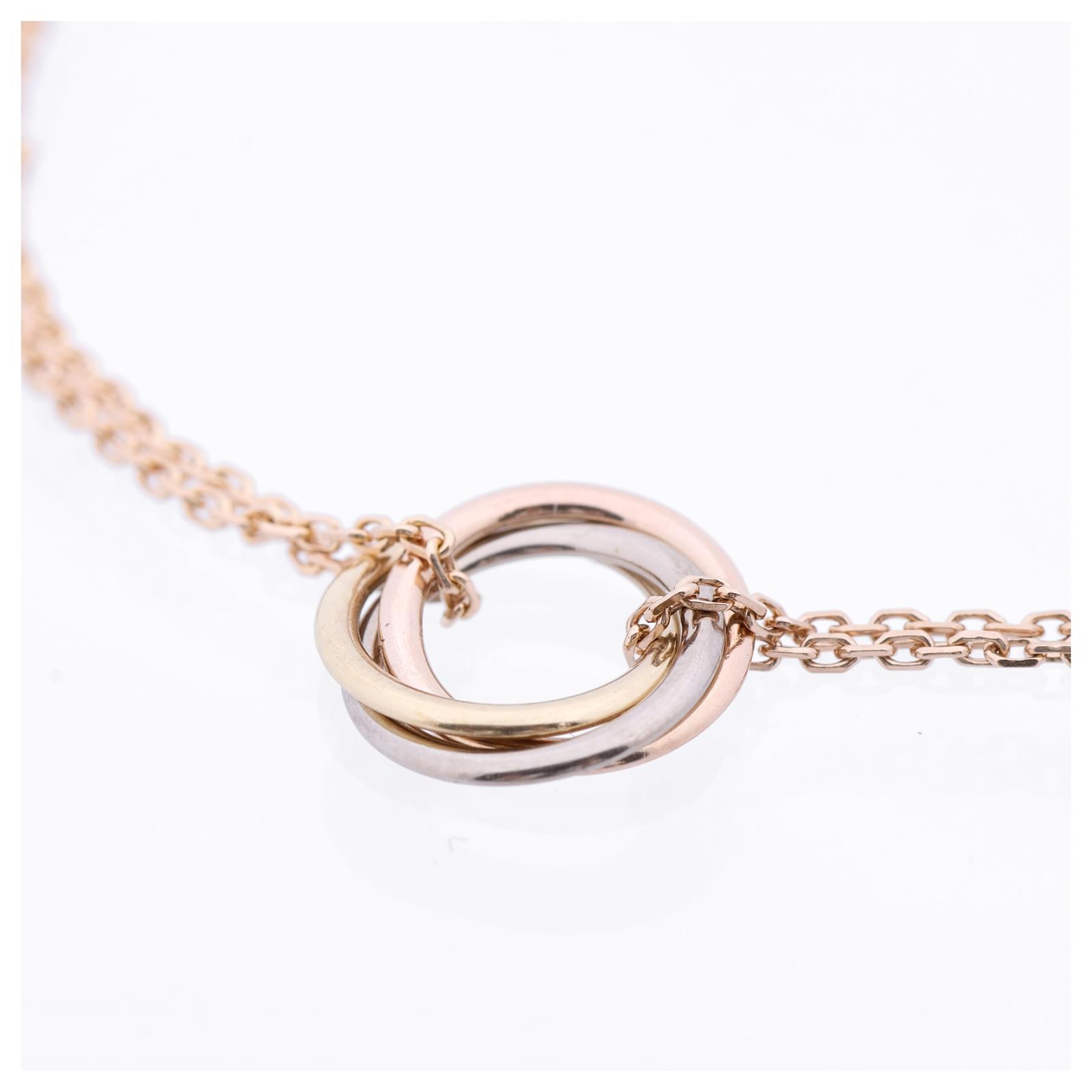 洗練ジュエリー【Cartier】Trinity bracelet, on chain WG YG PG 8e93dbcfcf925fb8ad5864e4954a52