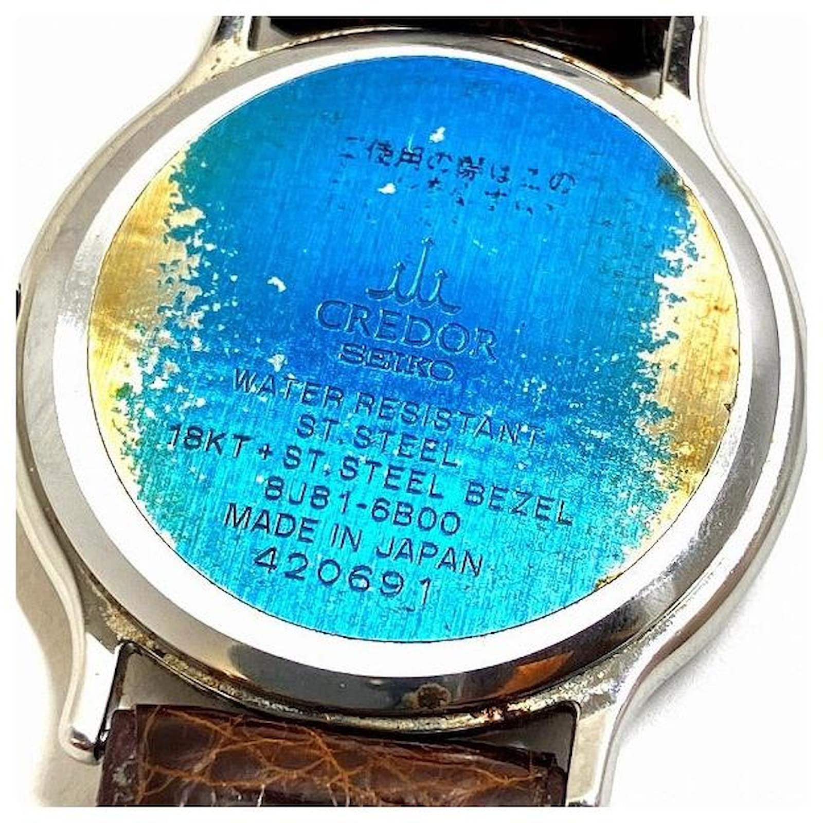 SEIKO CREDOR 8J81-6B00 18KTベゼル 美品 Credor Seiko 8J81-6B00 18KT Bezel Gold Coin Dial