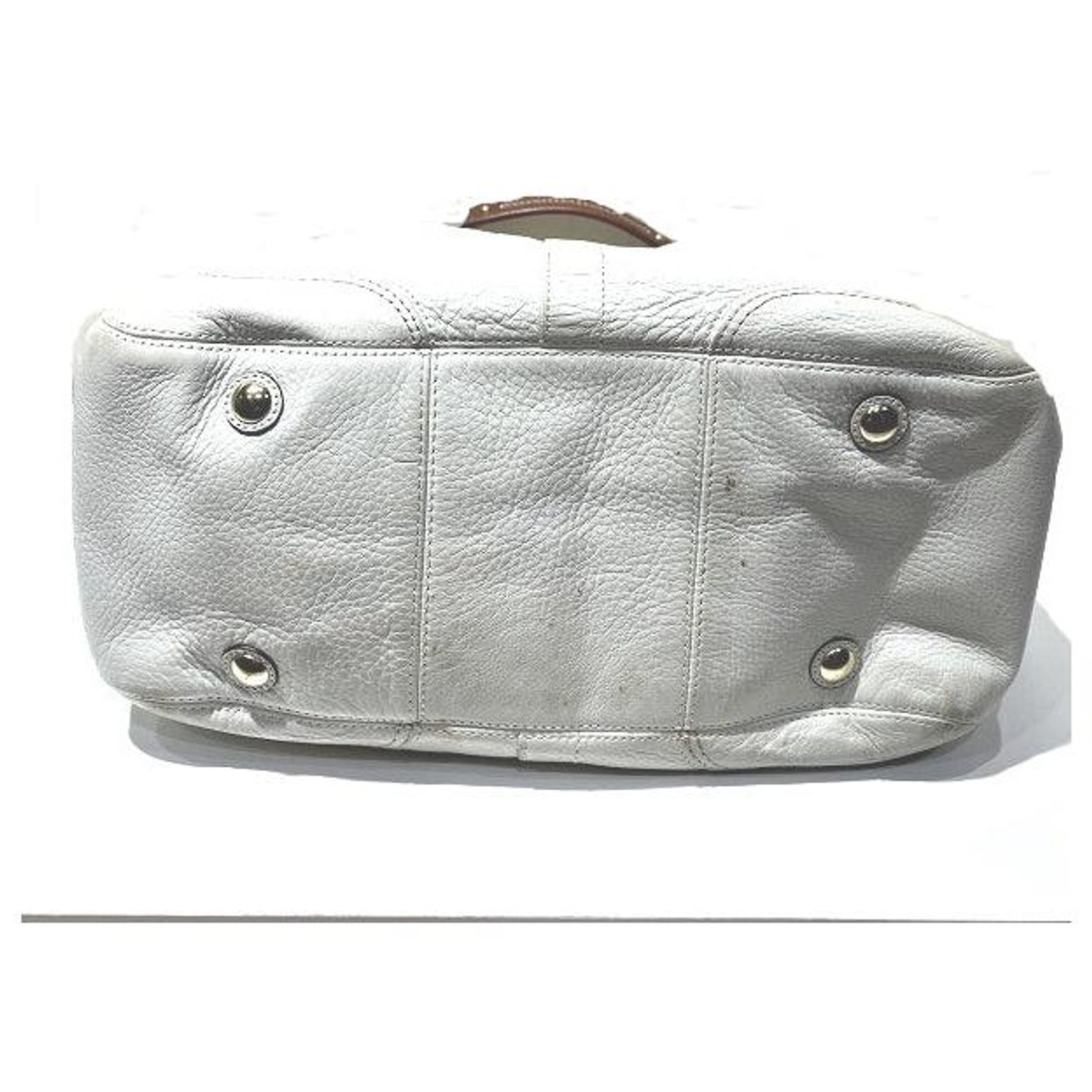 Coach Hamptons Leather Handbag 12443 White ref.JC1566259 (Sold 