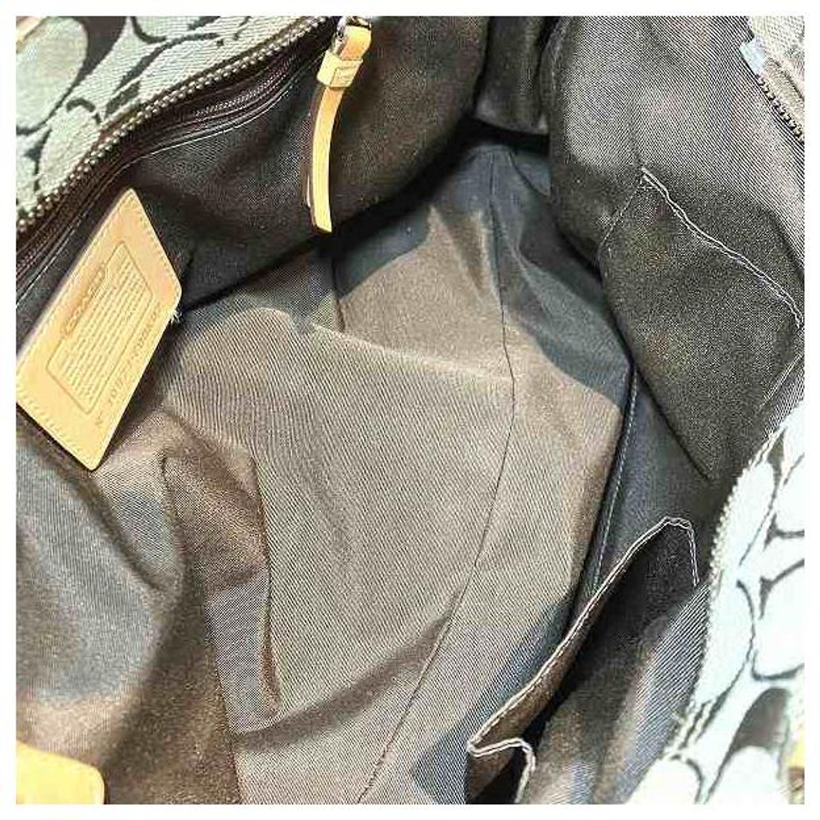 Autre Marque Coach Signature Canvas Leather Handbag F08K07 ref 