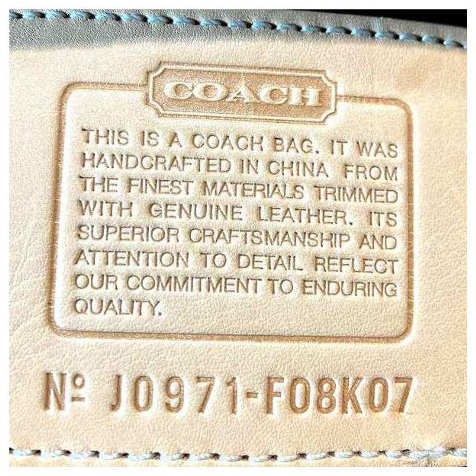 Autre Marque Coach Signature Canvas Leather Handbag F08K07 ref 