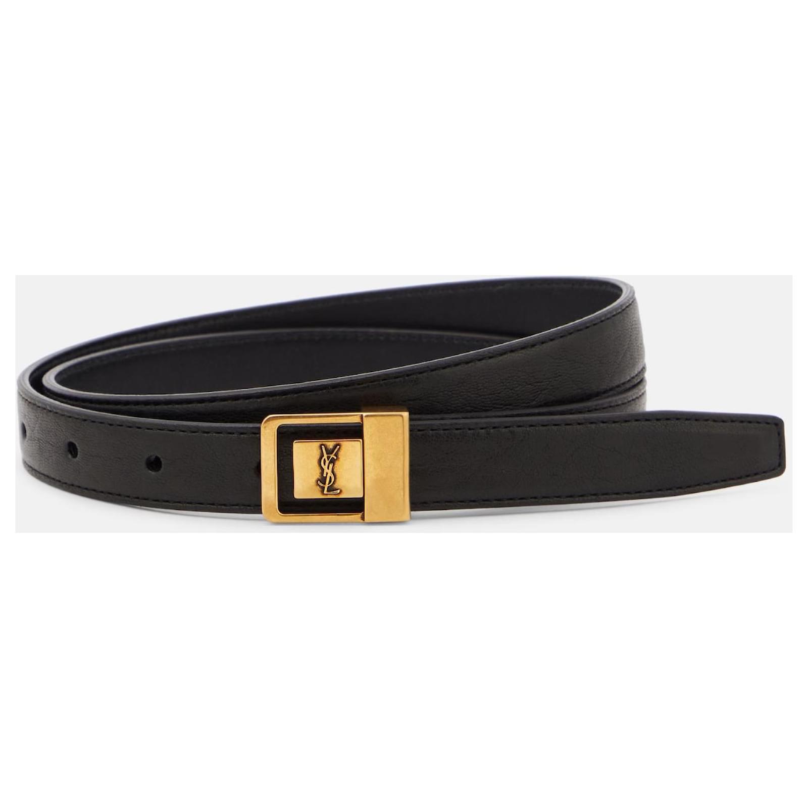 ベルト Saint Laurent Hammered Leather Belt Saint Laurent THIN BELT LA 66 WITH HAMMERED LAMB LEATHER