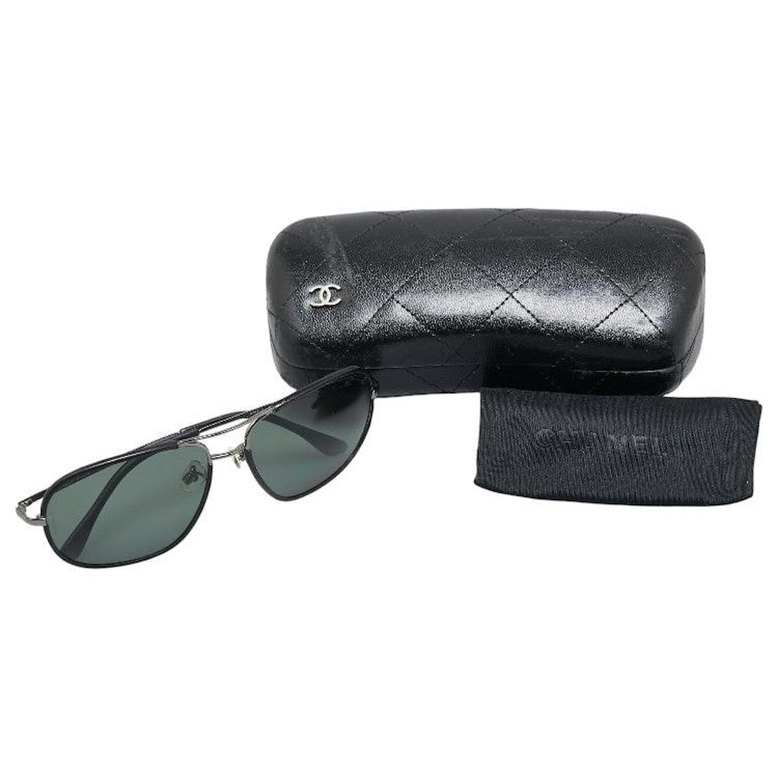 シャネル プラスチックレザー サングラス 4162-Q Chanel Plastic Leather Sunglasses 4162-Q Black ref.1567647