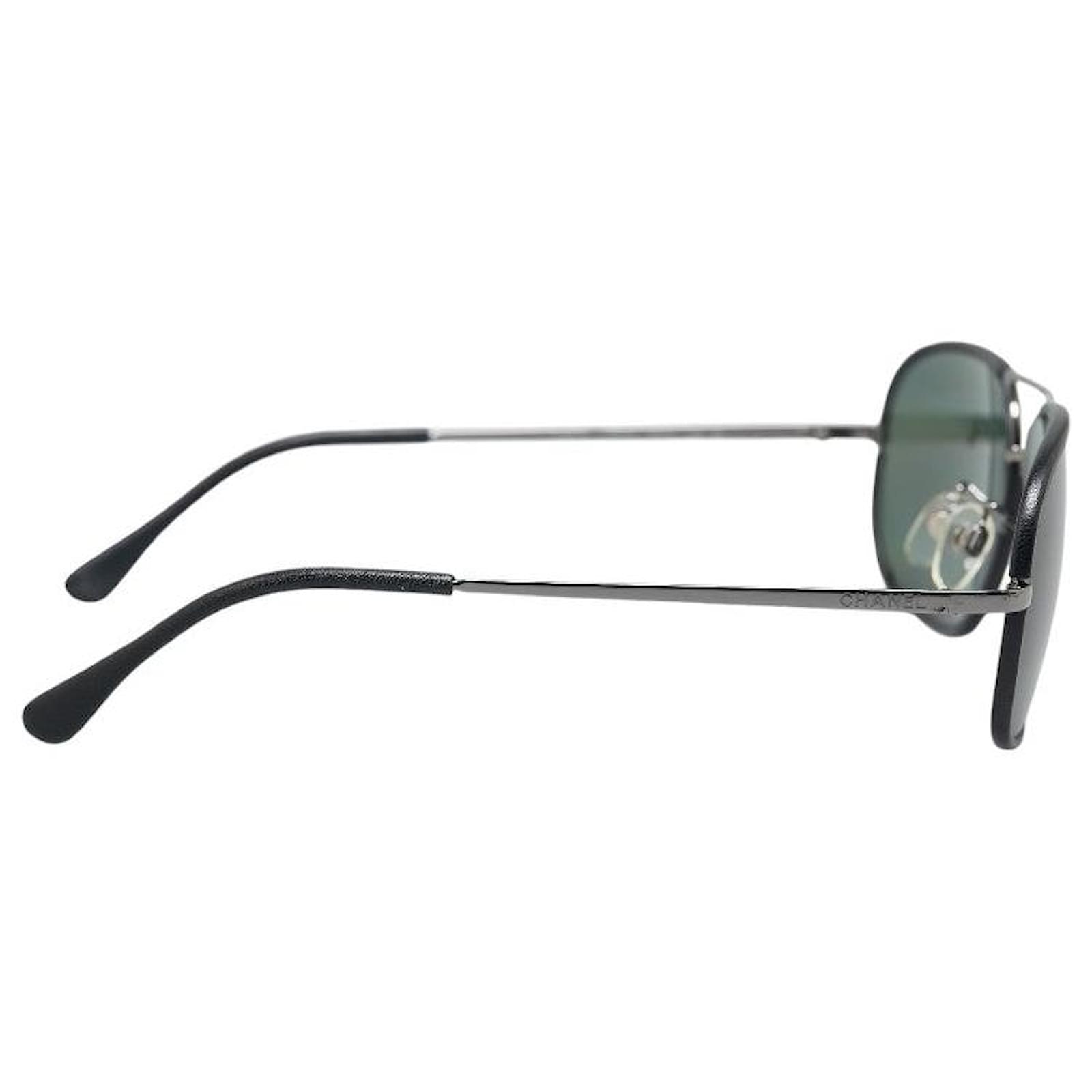 シャネル プラスチックレザー サングラス 4162-Q Chanel Plastic Leather Sunglasses 4162-Q Black ref.1567647