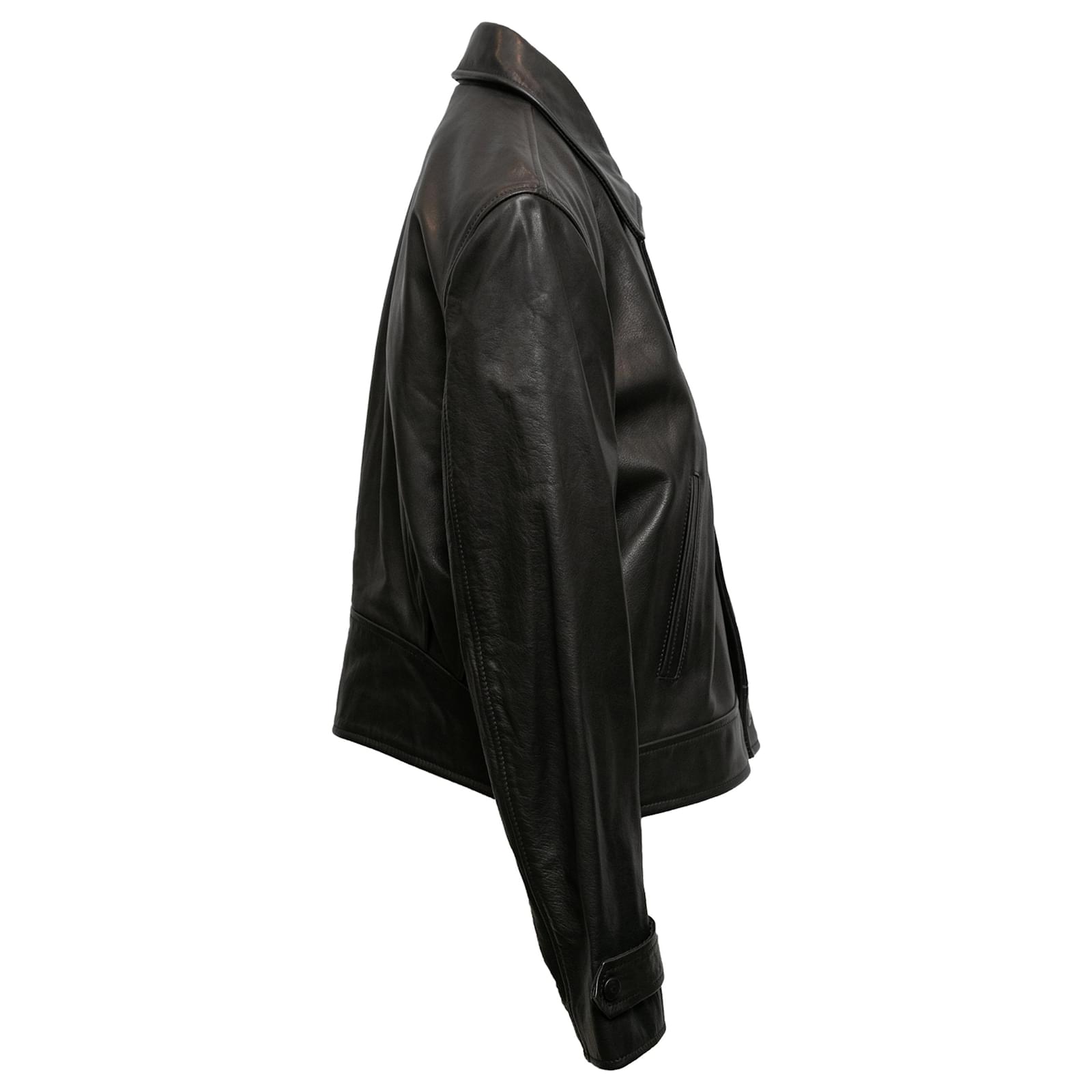 Autre Marque Black Officine Generale Leather Jacket Size US