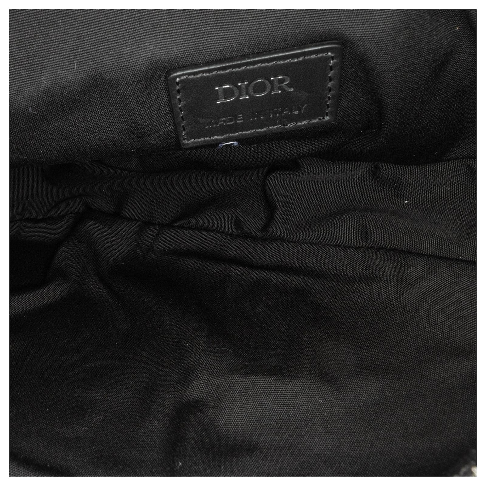Black Dior CD Diamond Saddle Bag Leather ref.1568887 - Joli