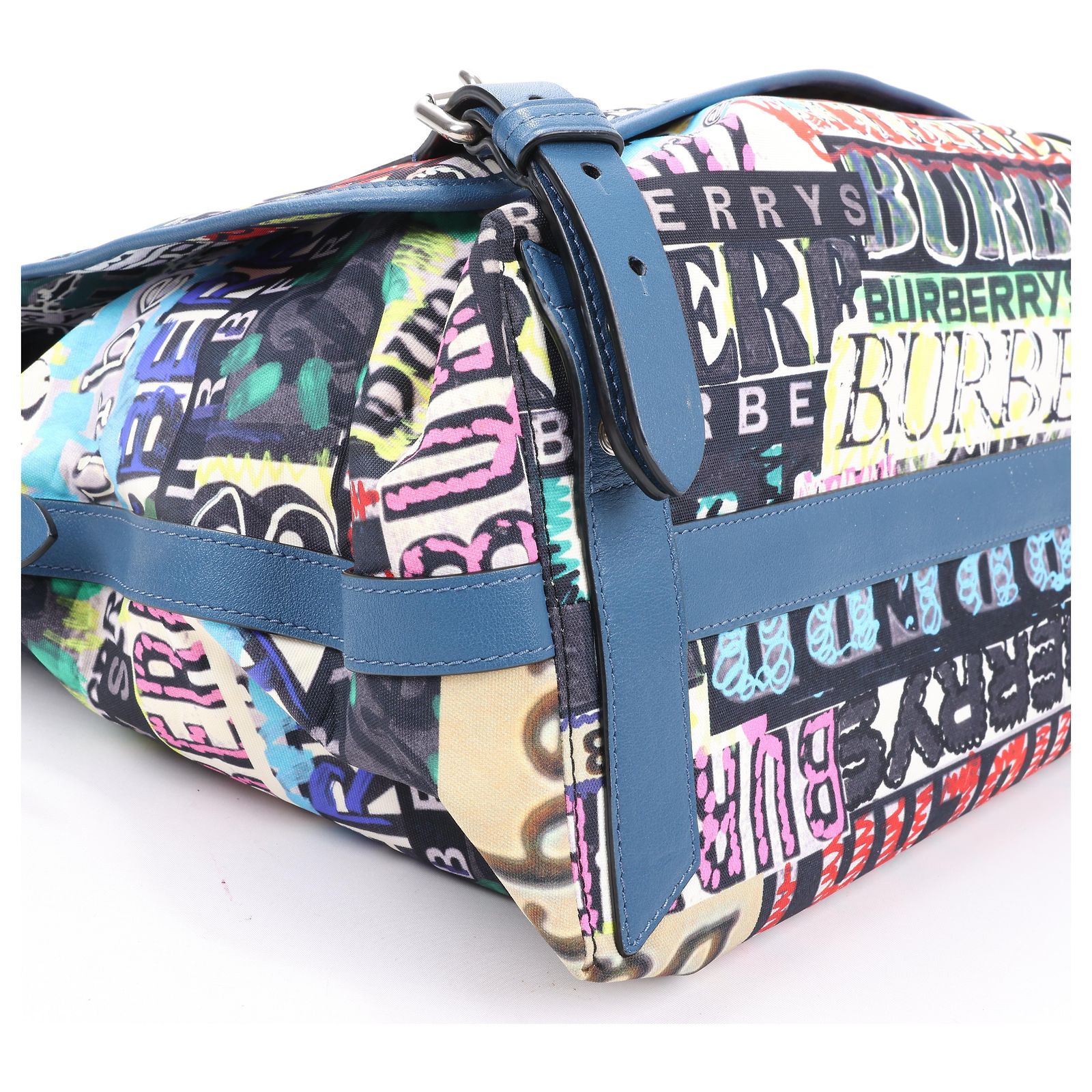 Burberry Graffiti Logo Printed Messenger Bag Multicolor Multiple 