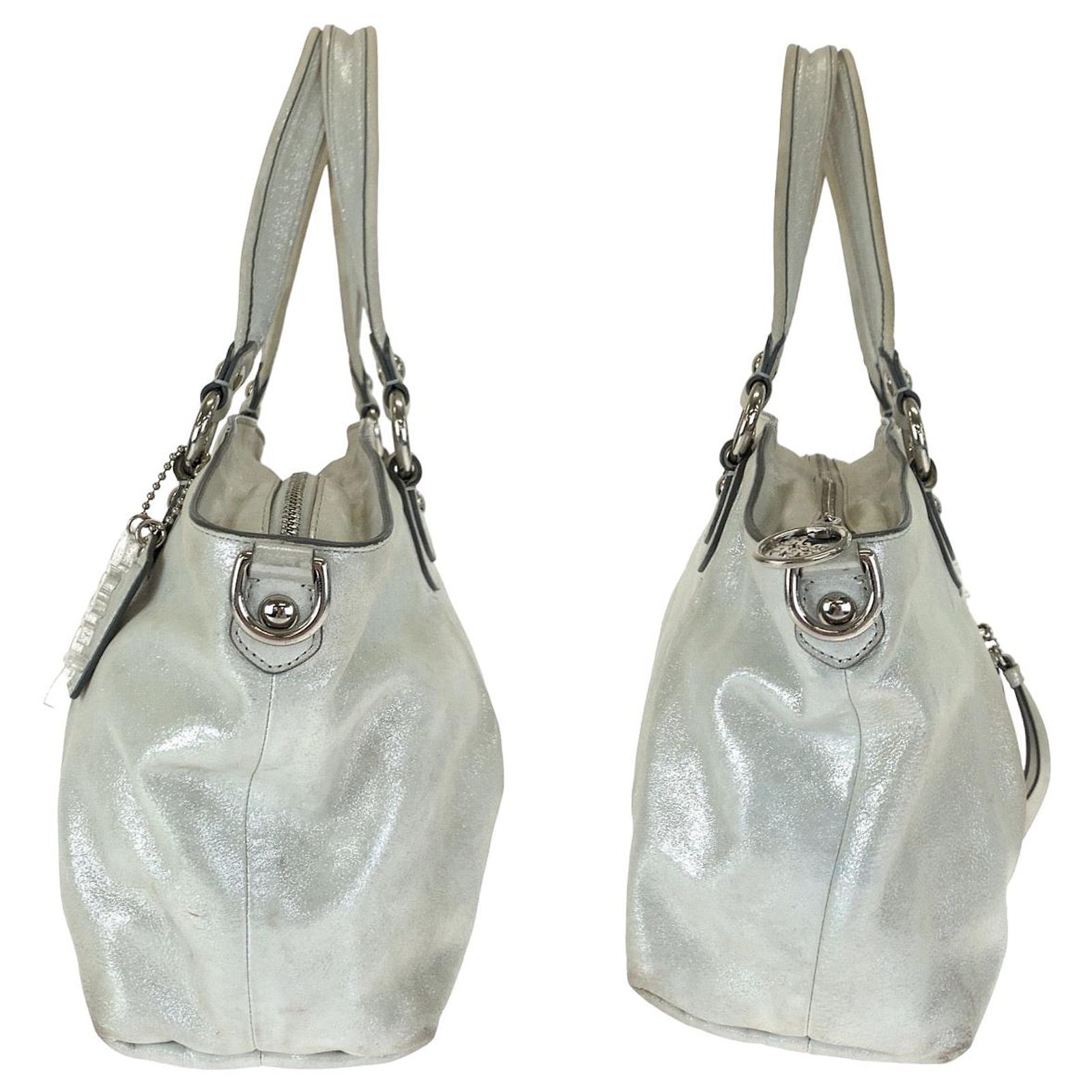 Coach Leather Poppy 2way Bag 16285 White ref.JC1570585 (Sold 