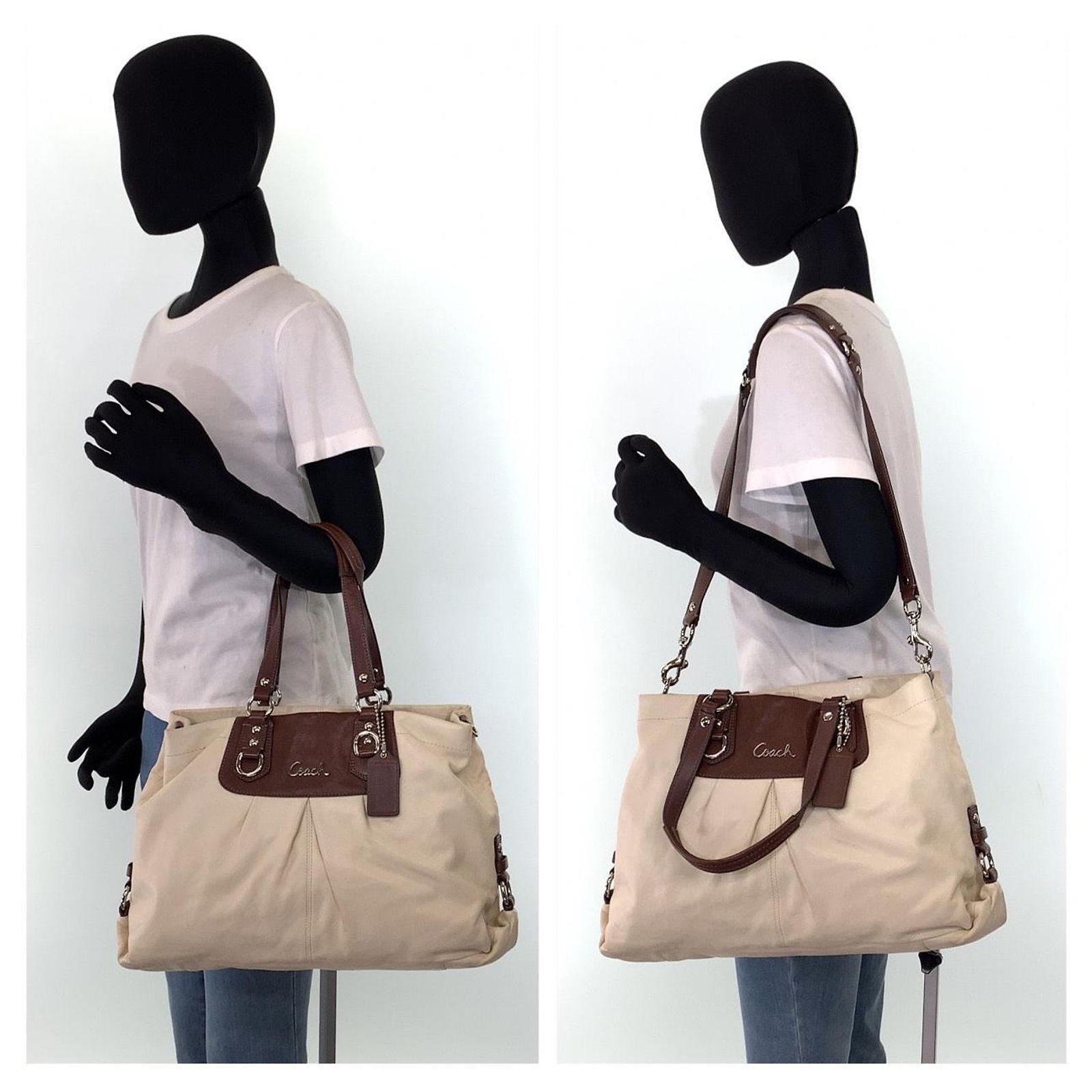 Coach Leather Ashley 2way Bag F15513 Beige ref.JC1570590 (Sold 