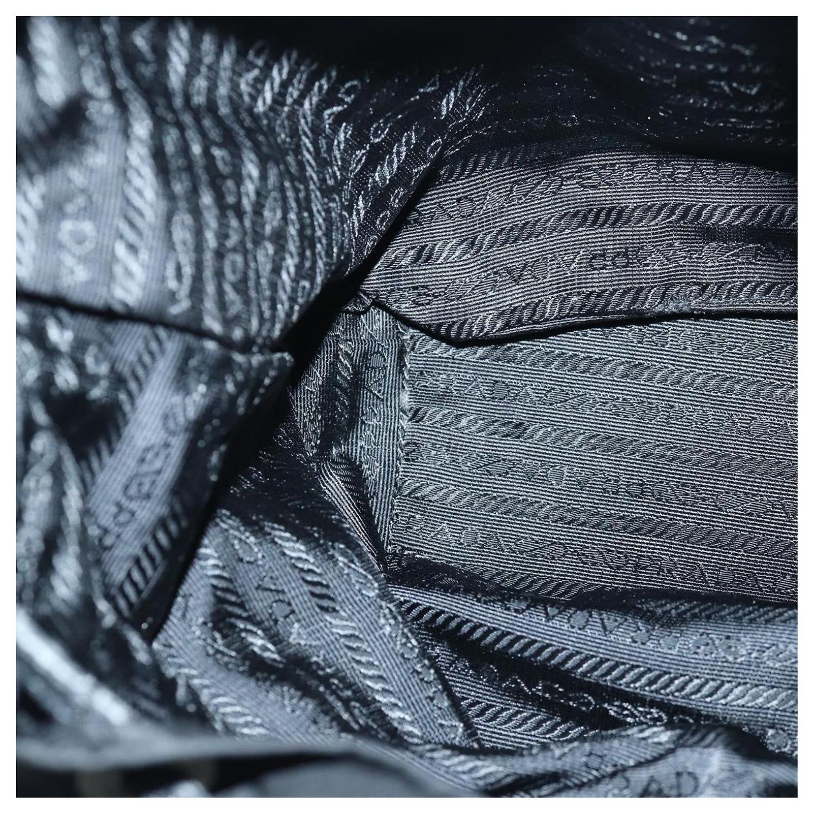 PRADA Backpack Nylon Black Silver Auth 85289 Authentic New Prada Black Nylon With Silver Hardware  main image 3