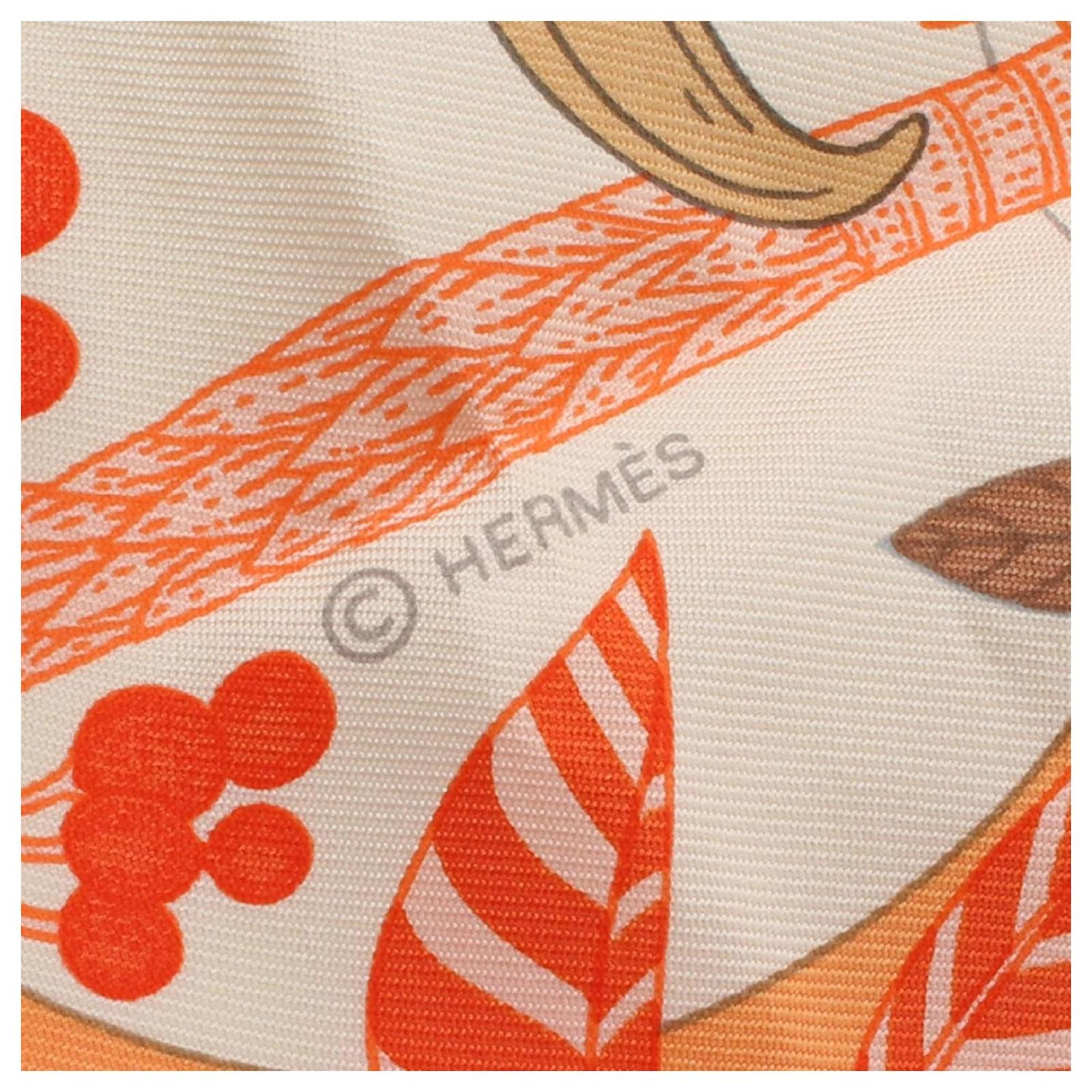 Hermès Hermes Carre 90 Precious Paradise Apricot Scarf Multiple