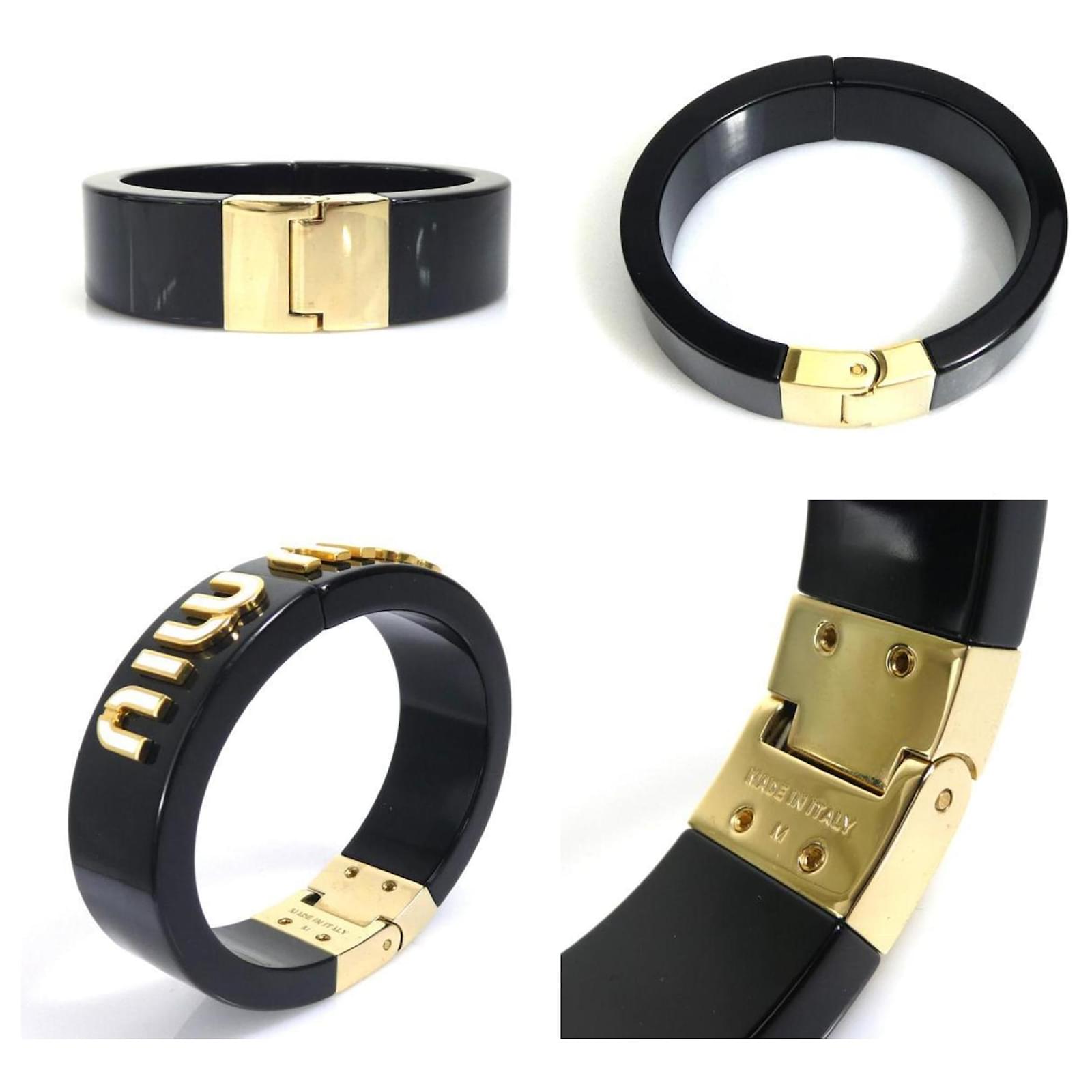 Miu Miu Black Acrylic Bangle ref.1573706 - Joli Closet