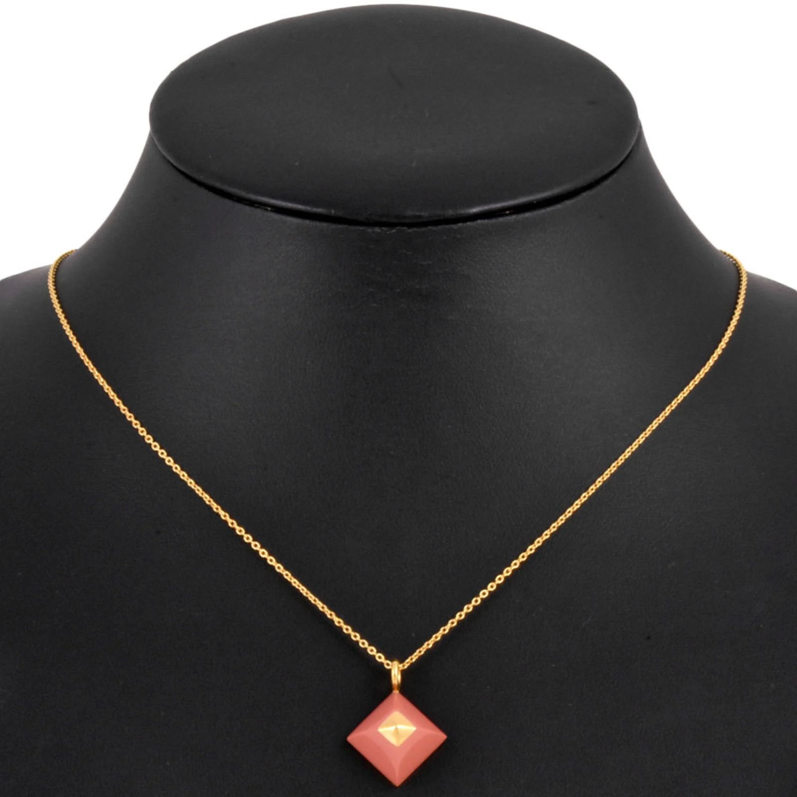 Hermès Hermes Medor Cupidon Necklace Pink Golden Gold-plated  display picture 3