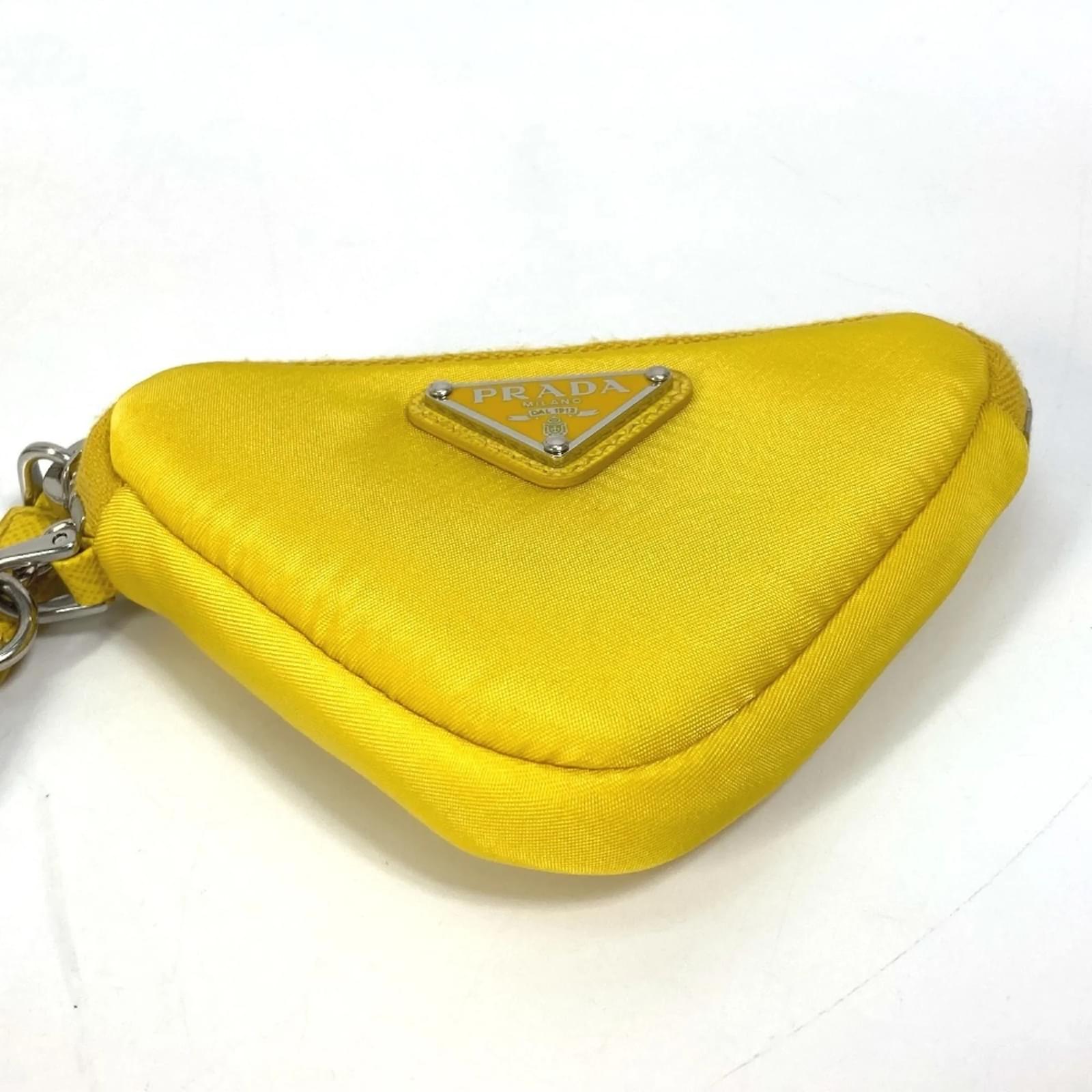Prada Yellow Nylon Pouch with Neck Strap ref.1573995 - Joli