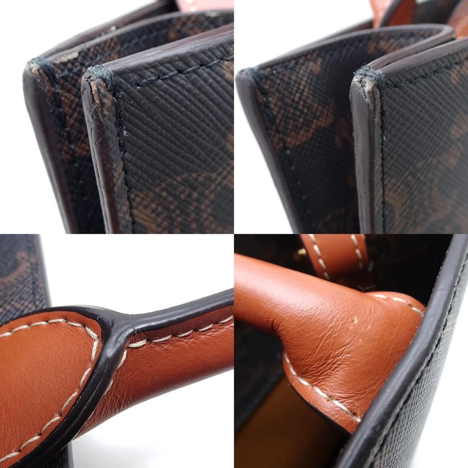 Céline Sac cabas vertical petit Celine Cuir Toile Noir