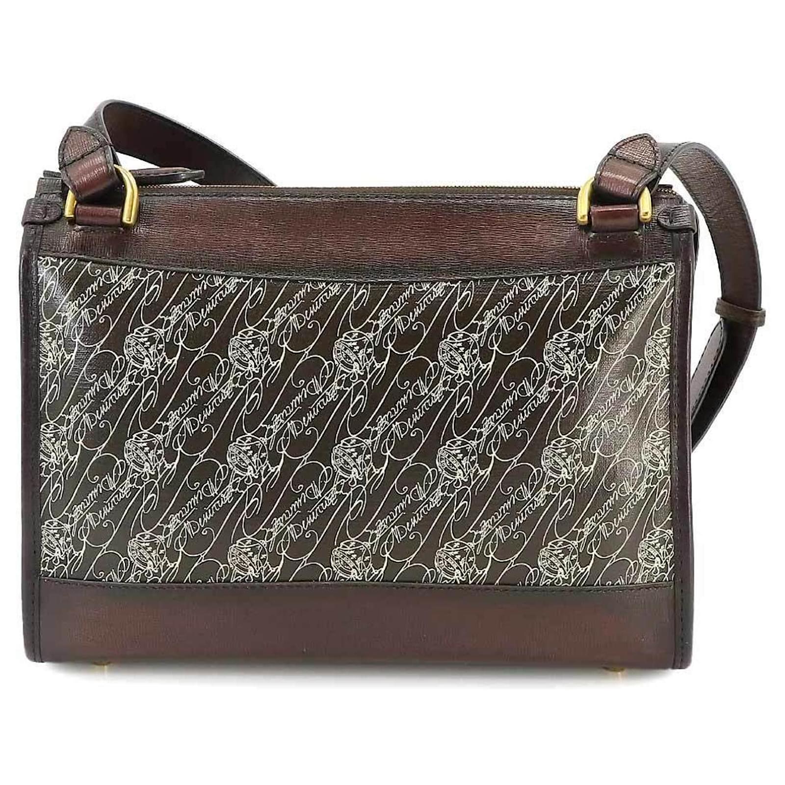 Berluti Musette Toile Marbeuf Shoulder Bag Dark brown
