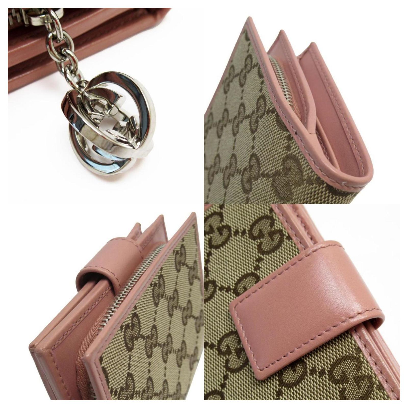 GUCCI Bi-fold Wallet in GG Canvas Beige Cloth ref.1575618  display picture 1