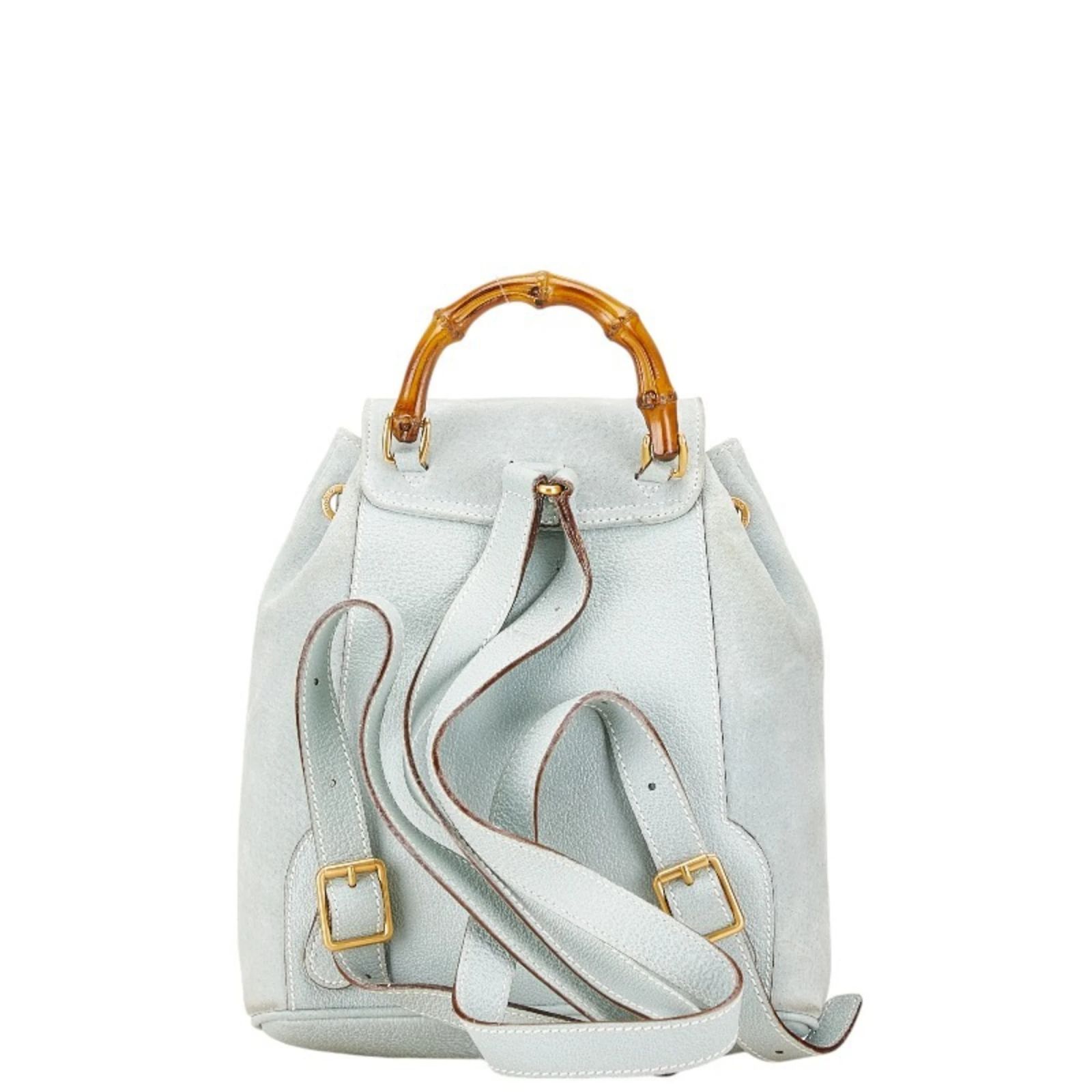 GUCCI Bamboo Backpack Leather White Gold 003 2058 0030 Auth BA7971 Gucci | Bags | Auth Gucci Rucksack Bamboo 03 2058 0030  main image 4