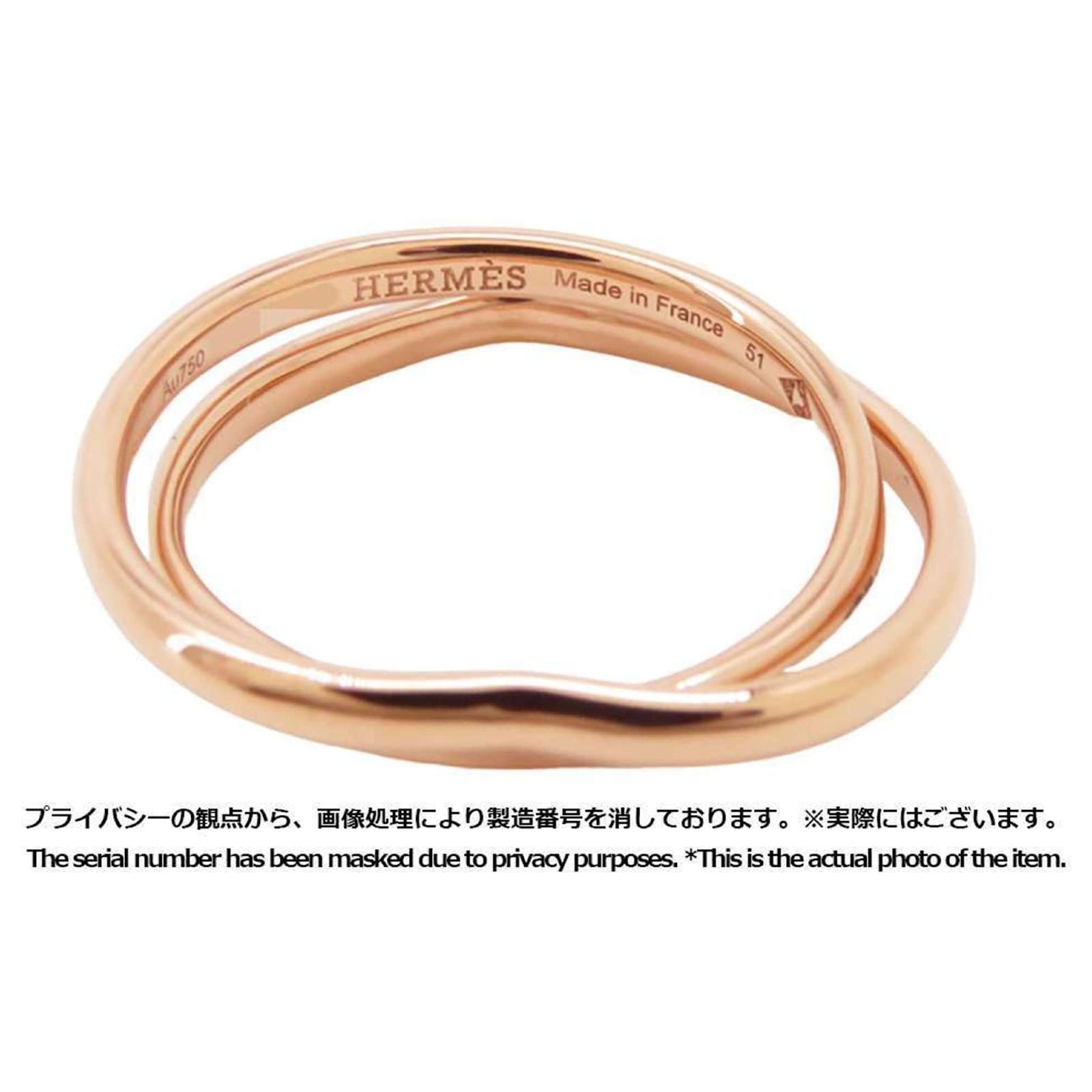 Hermès Hermes Vertige Cool MM Band Ring in 18K Pink Gold ref