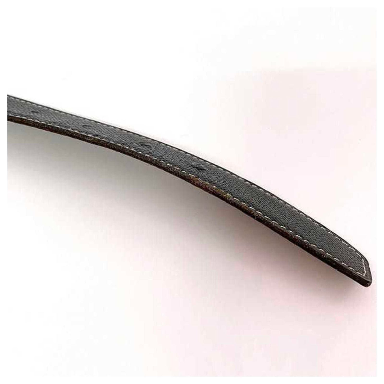 Ceinture Hermès Constance Réversible - Cuir Noir/marron, Boucle H Logo - Taille 22.6-24.6 - Occasion