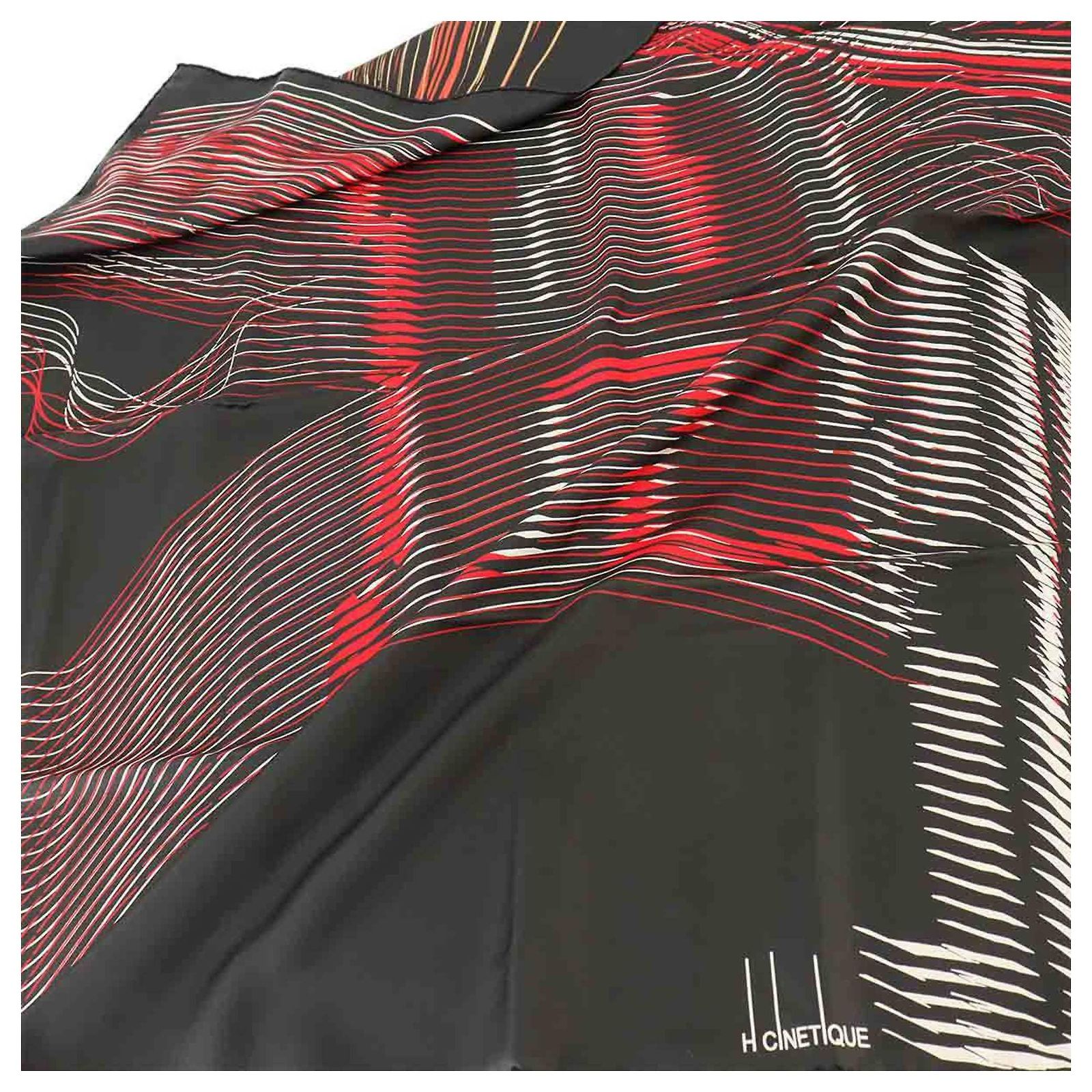 Hermès Hermes Carre 90 Large H CINETIQUE Silk Scarf Multiple