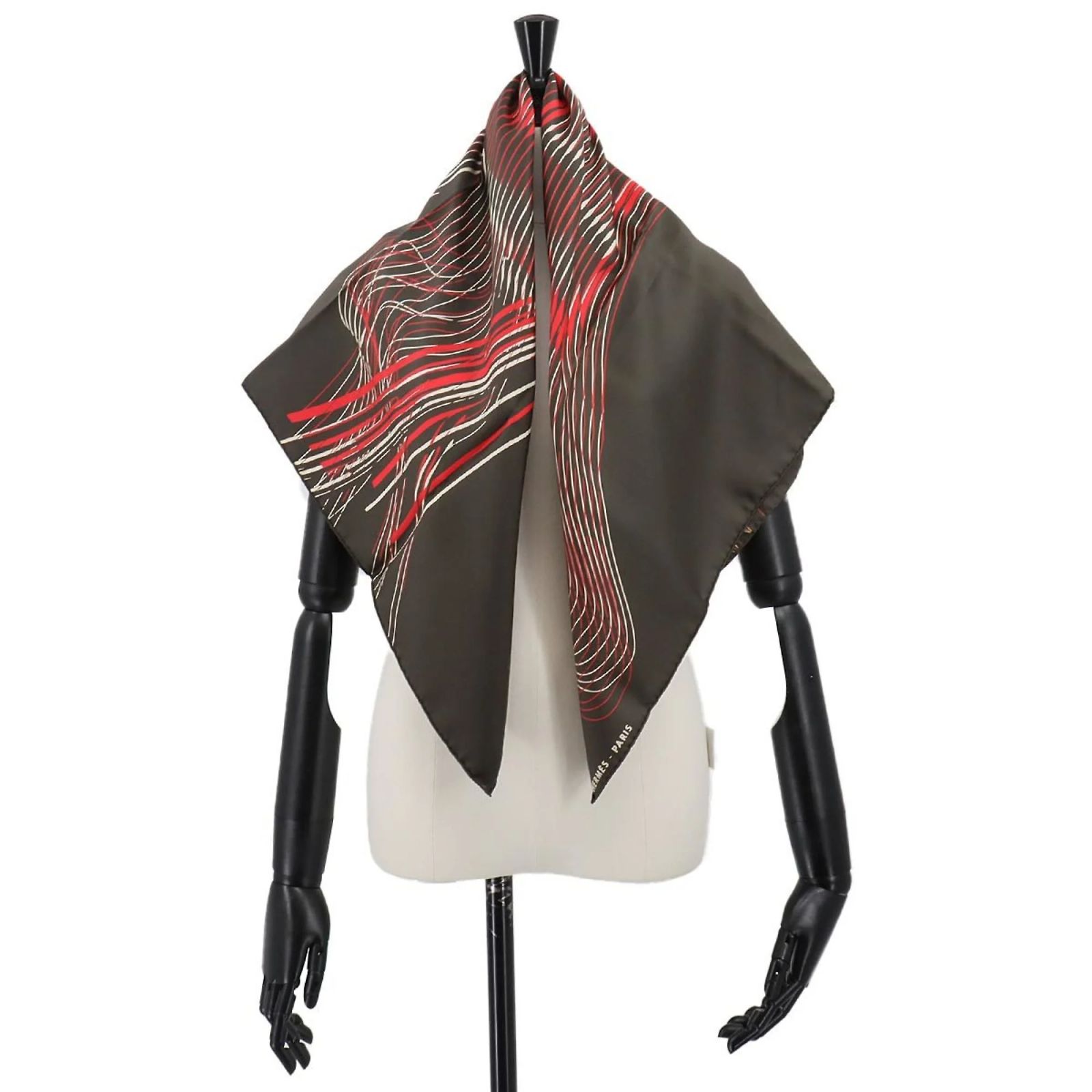 Hermès Hermes Carre 90 Large H CINETIQUE Silk Scarf Multiple