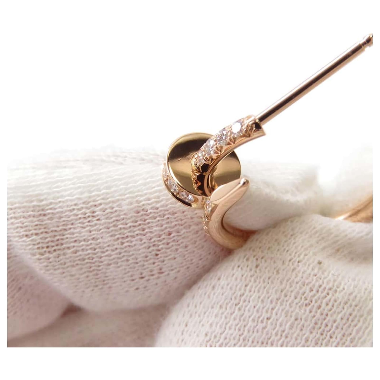Cartier Juste un Clou Diamond Stud Earrings Pink gold ref