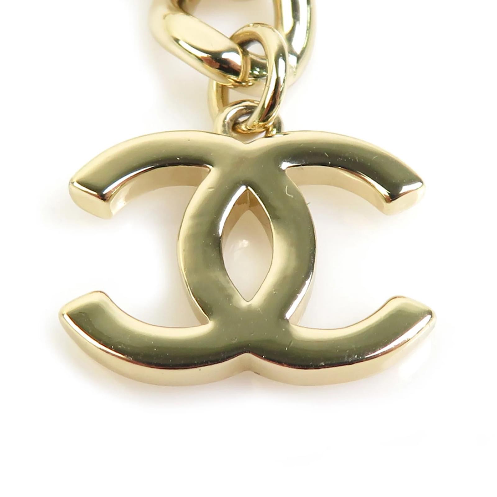 アクセサリー CHANEL Coco Mark Golden Chanel Coco Mark Necklace Black Golden Leather Metal ref.JC1580153