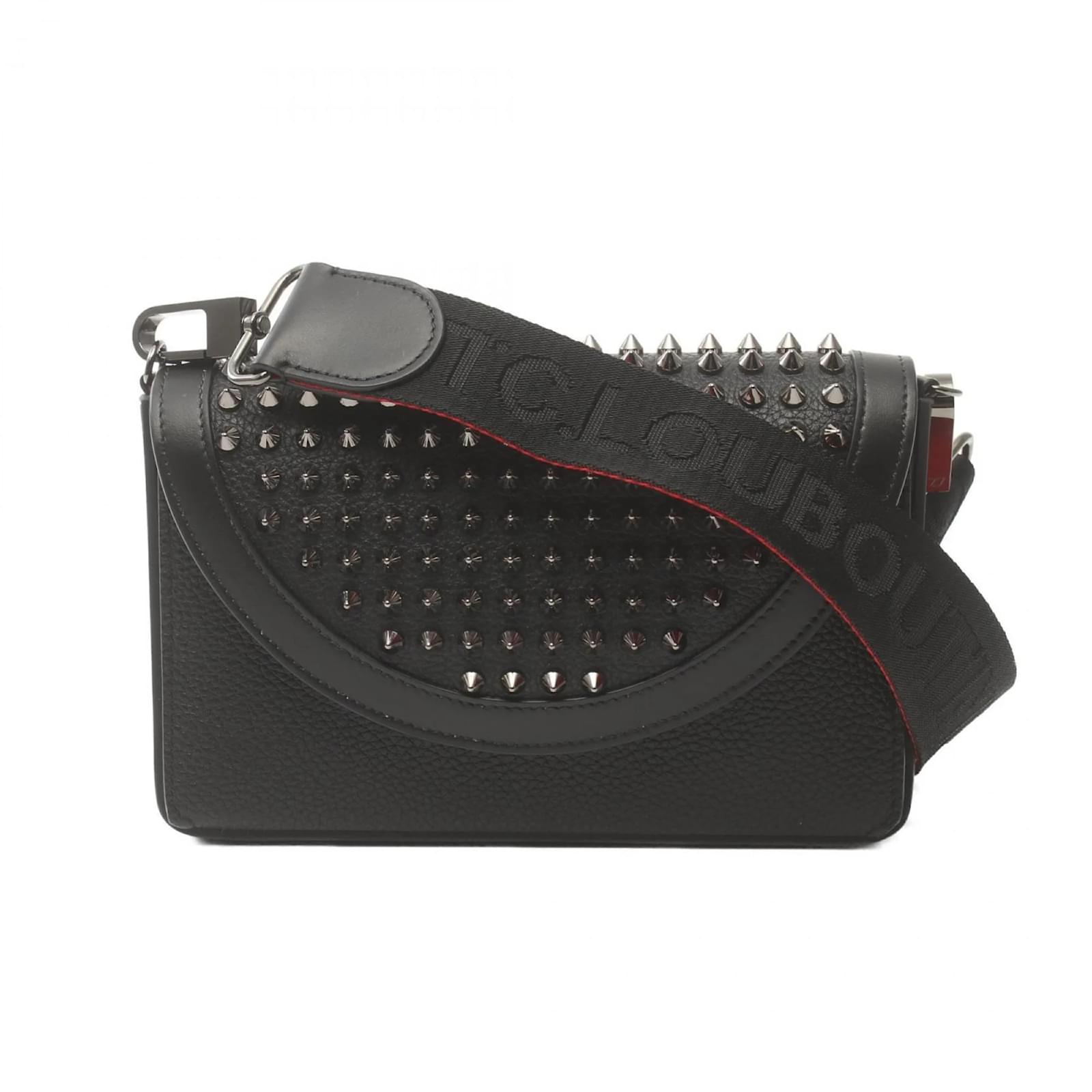 ショルダーバッグ・ポシェット CHRISTIAN LOUBOUTIN Woman Shoulder bag Black 1255257 BK01 Christian Louboutin Explorafunk Shoulder Bag Black Leather