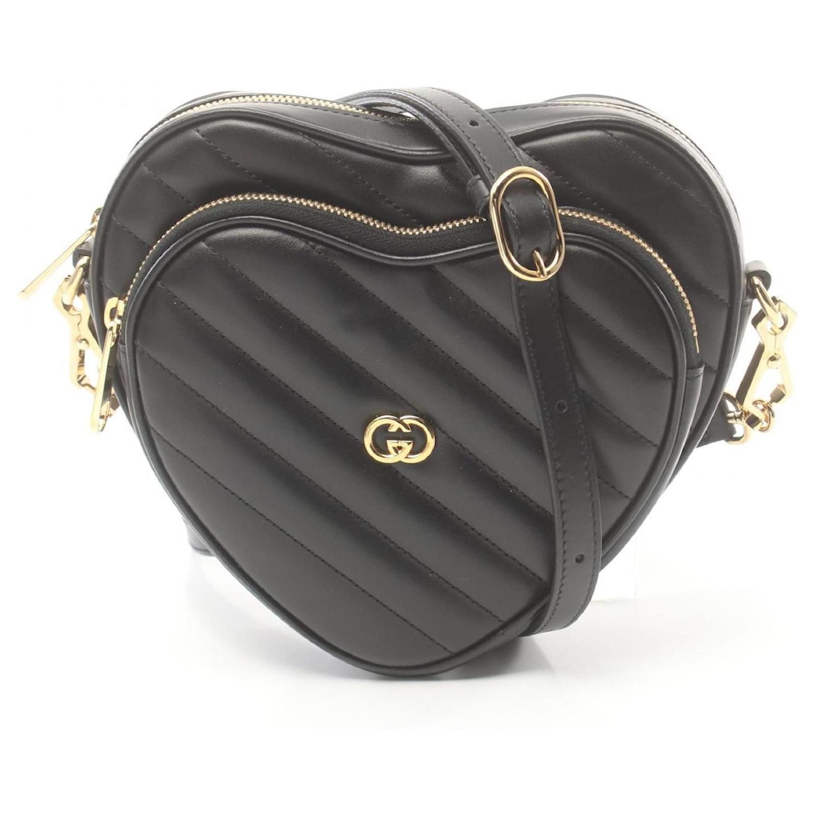 GUCCI Interlocking G Shoulder Bag Black Leather ref.JC1581351