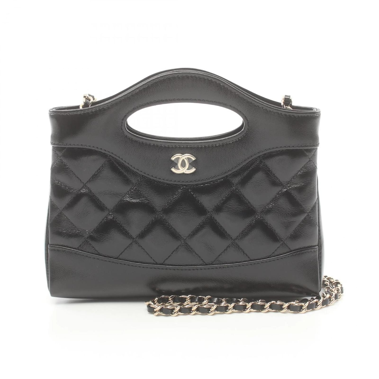 Chanel 31 Nano Shoulder Bag Black Leather ref.JC1581785 (Sold