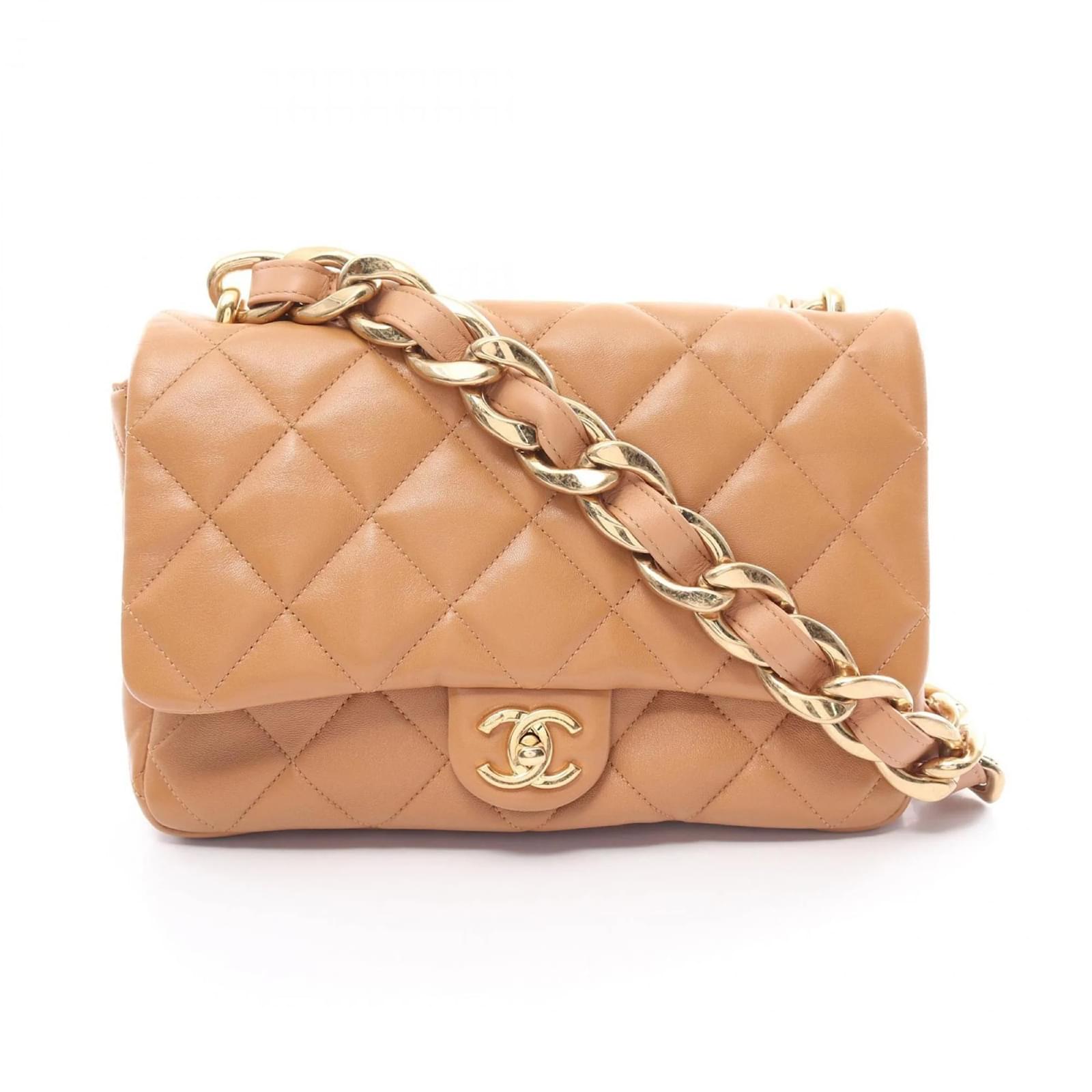 Chanel Matelasse Shoulder Bag Brown Leather ref.JC1582266 (Sold