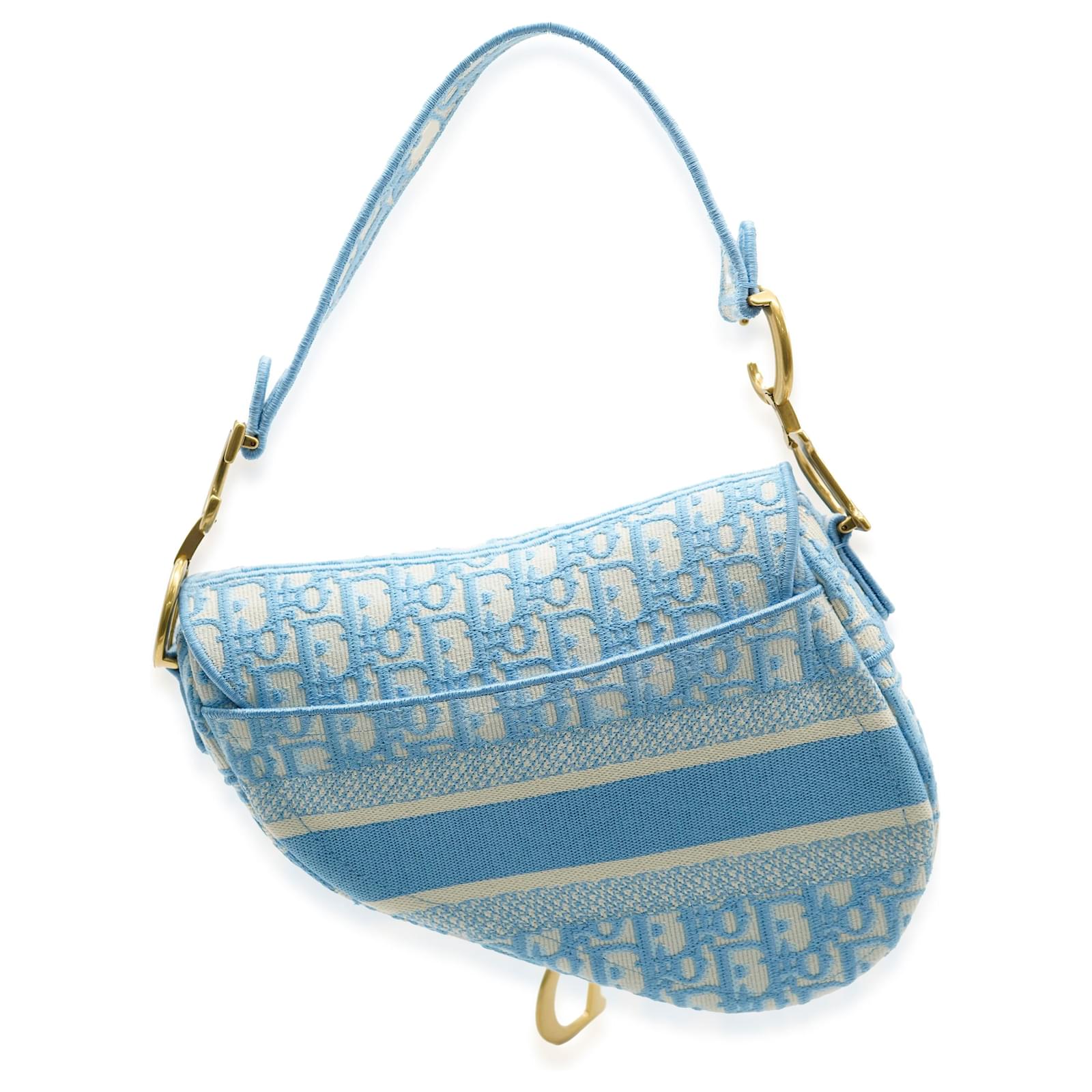 Dior Saddle Bag Cornflower Blue Christian Dior Light Blue Oblique