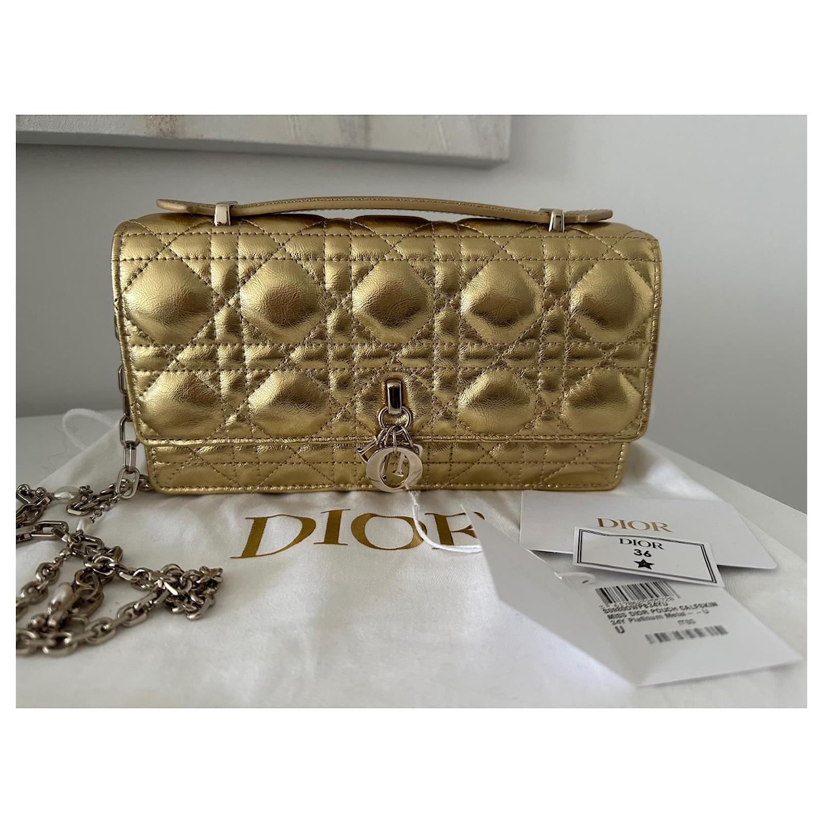 Miss Dior My Dior Minitasche Tasche Gold Metallic-Platin Golden