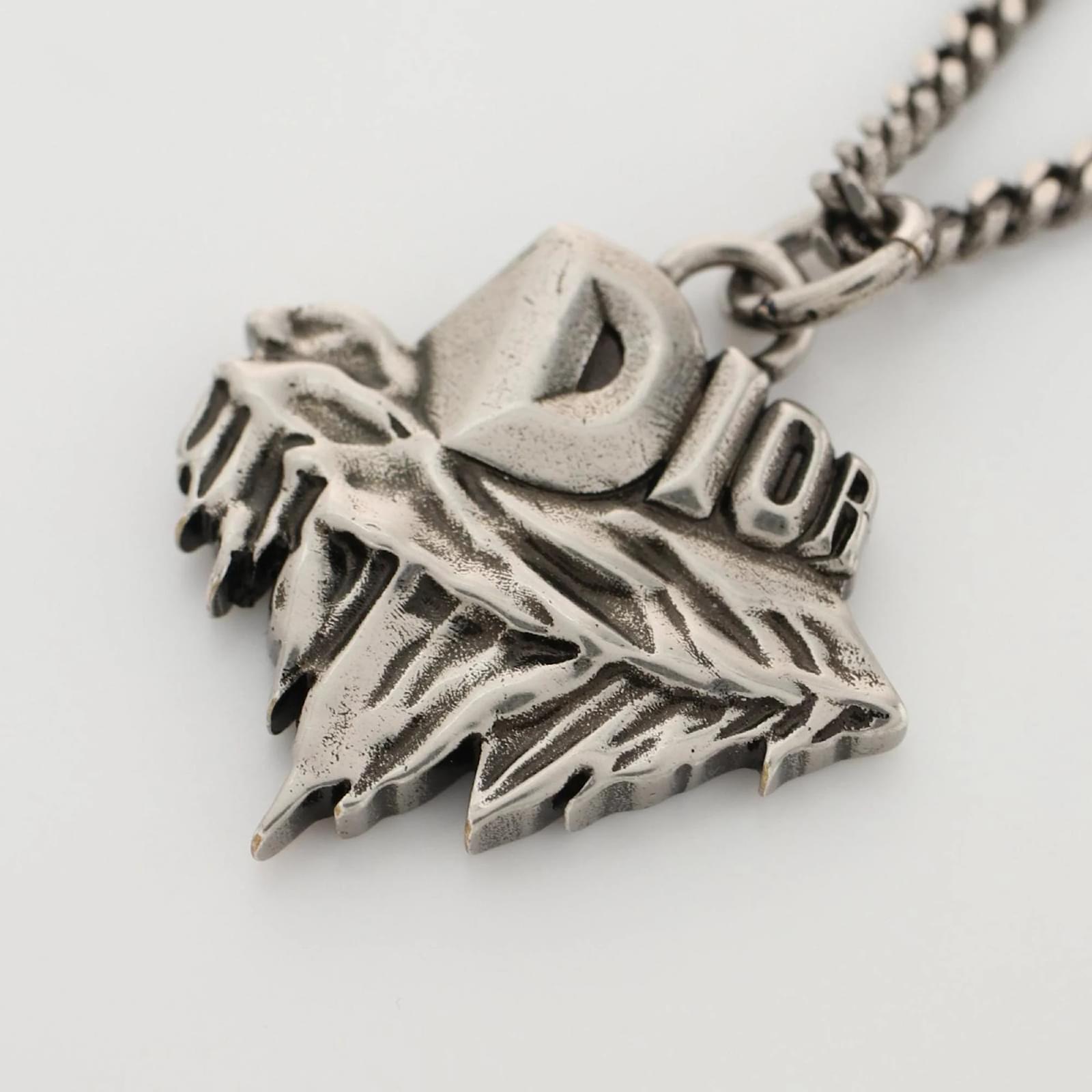 Christian Dior Stainless Steel Men's Necklace Silvery ref.1584168