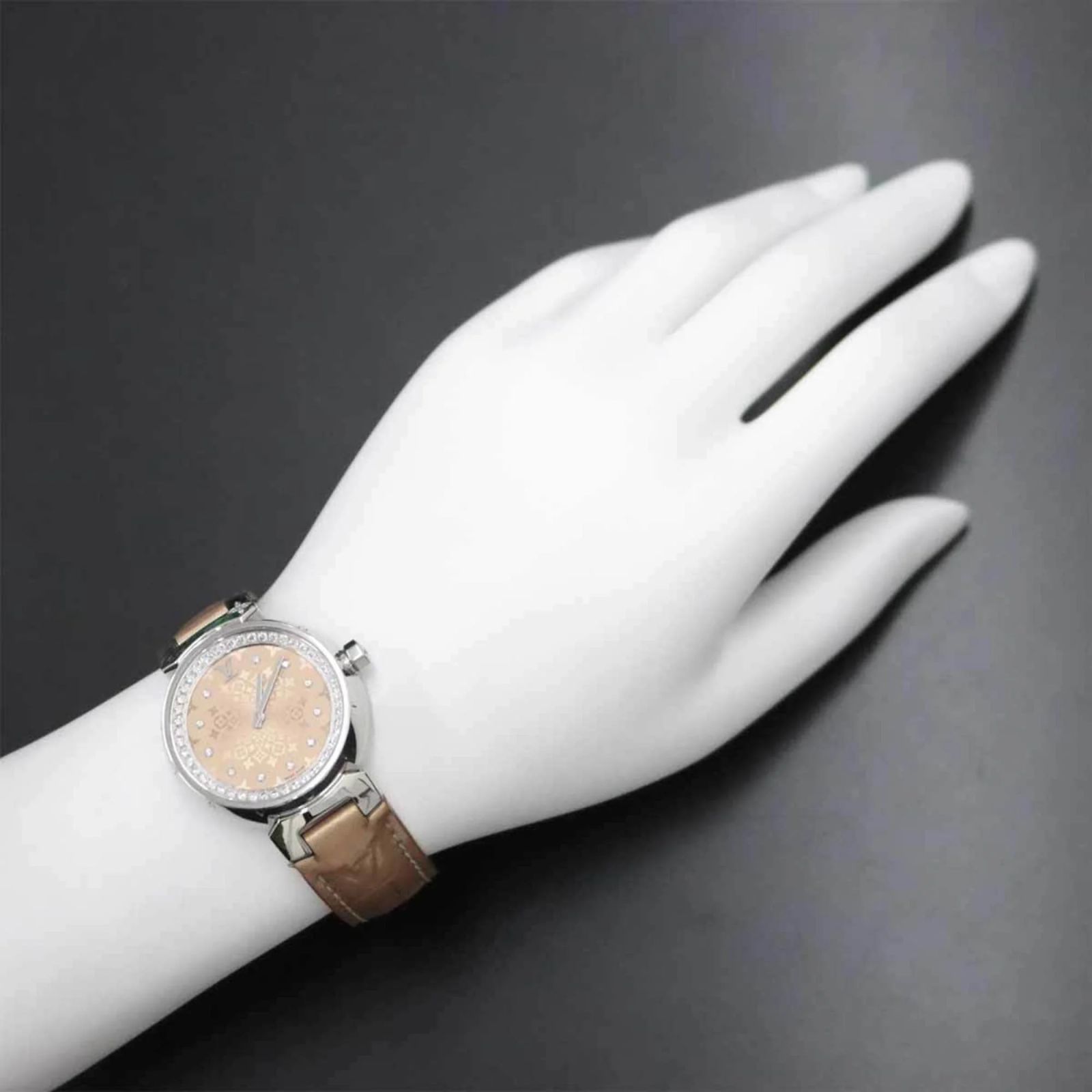 Louis Vuitton Tambour Monogram Q13MS Ladies Watch ref 