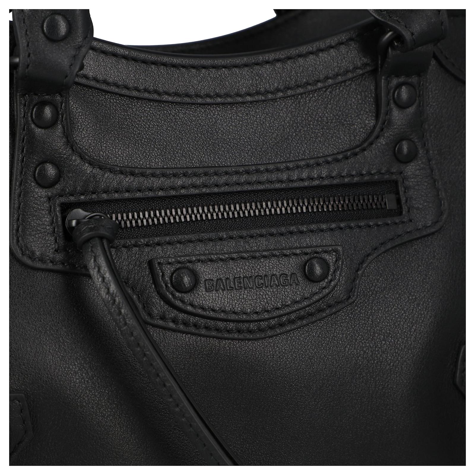 Balenciaga Neo Classic City Xs Leather Handbag Black Pony