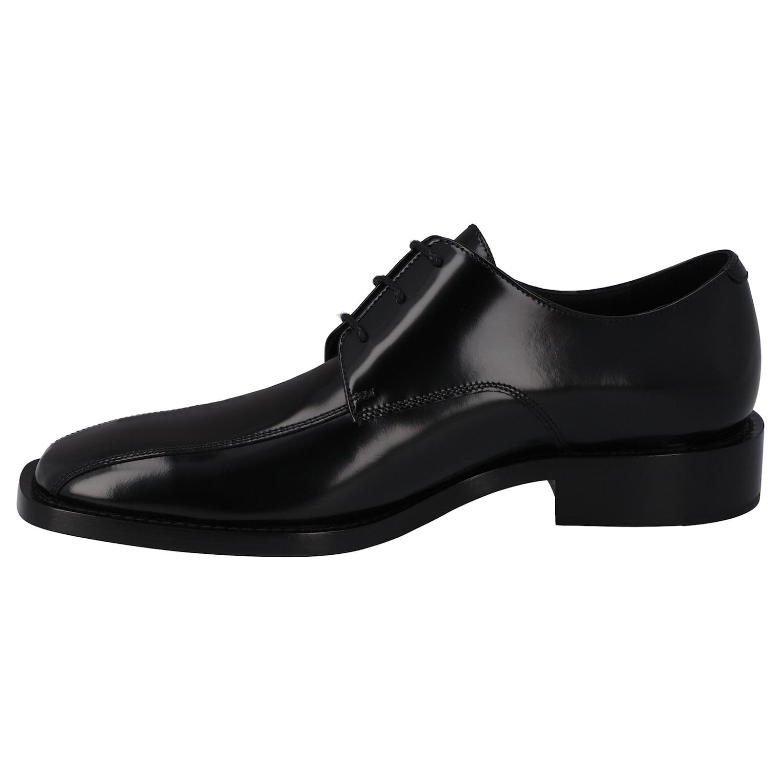 Balenciaga Rim Hi-Shine Derby Shoes Black Leather ref.1584877