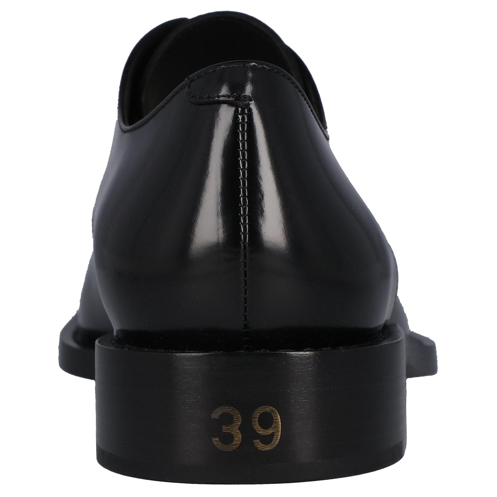 Balenciaga Rim Hi-Shine Derby Shoes Black Leather ref.1584877