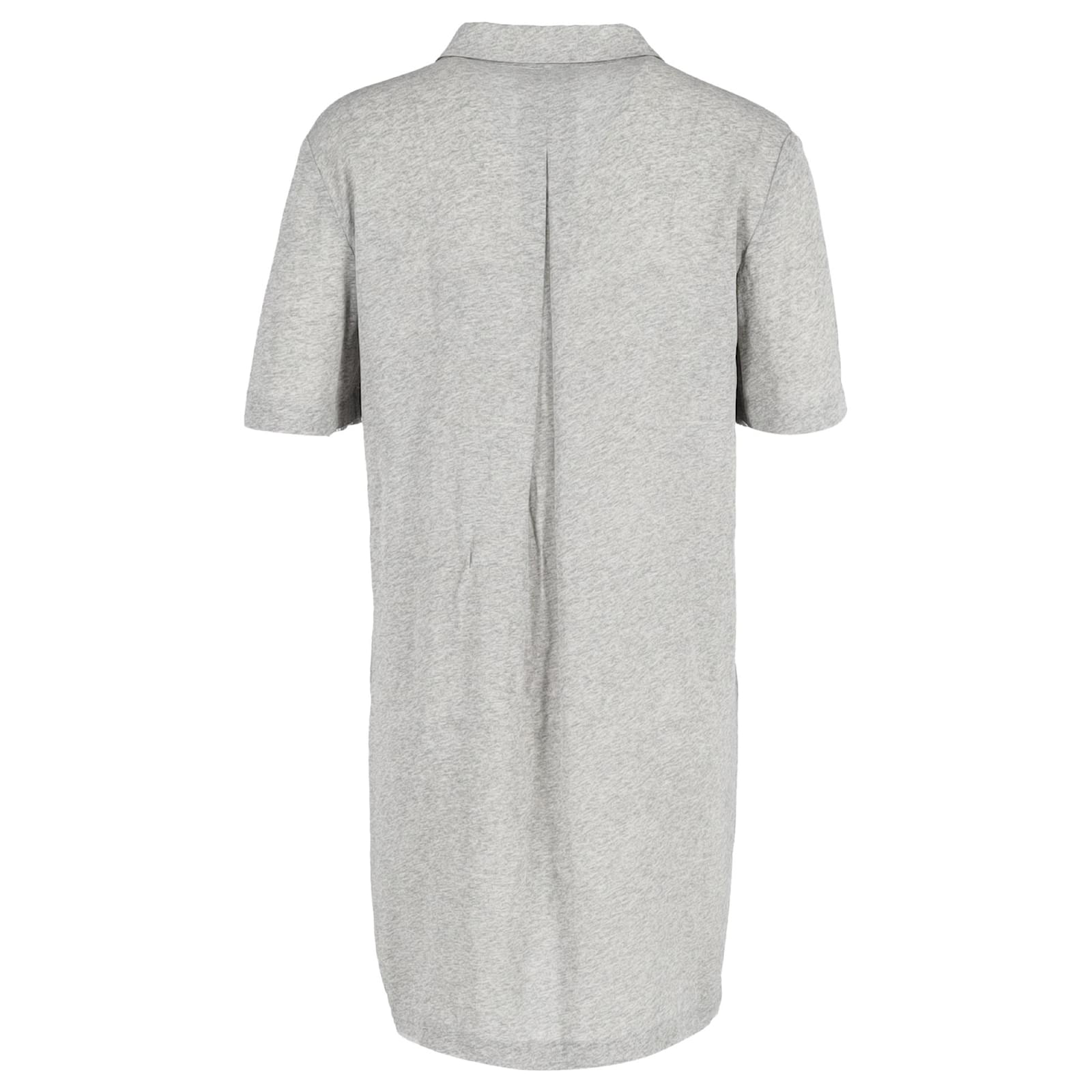 Alexander Wang Mini Fray Detail Shirt Dress in Grey Cotton ref.1585553 -  Joli Closet