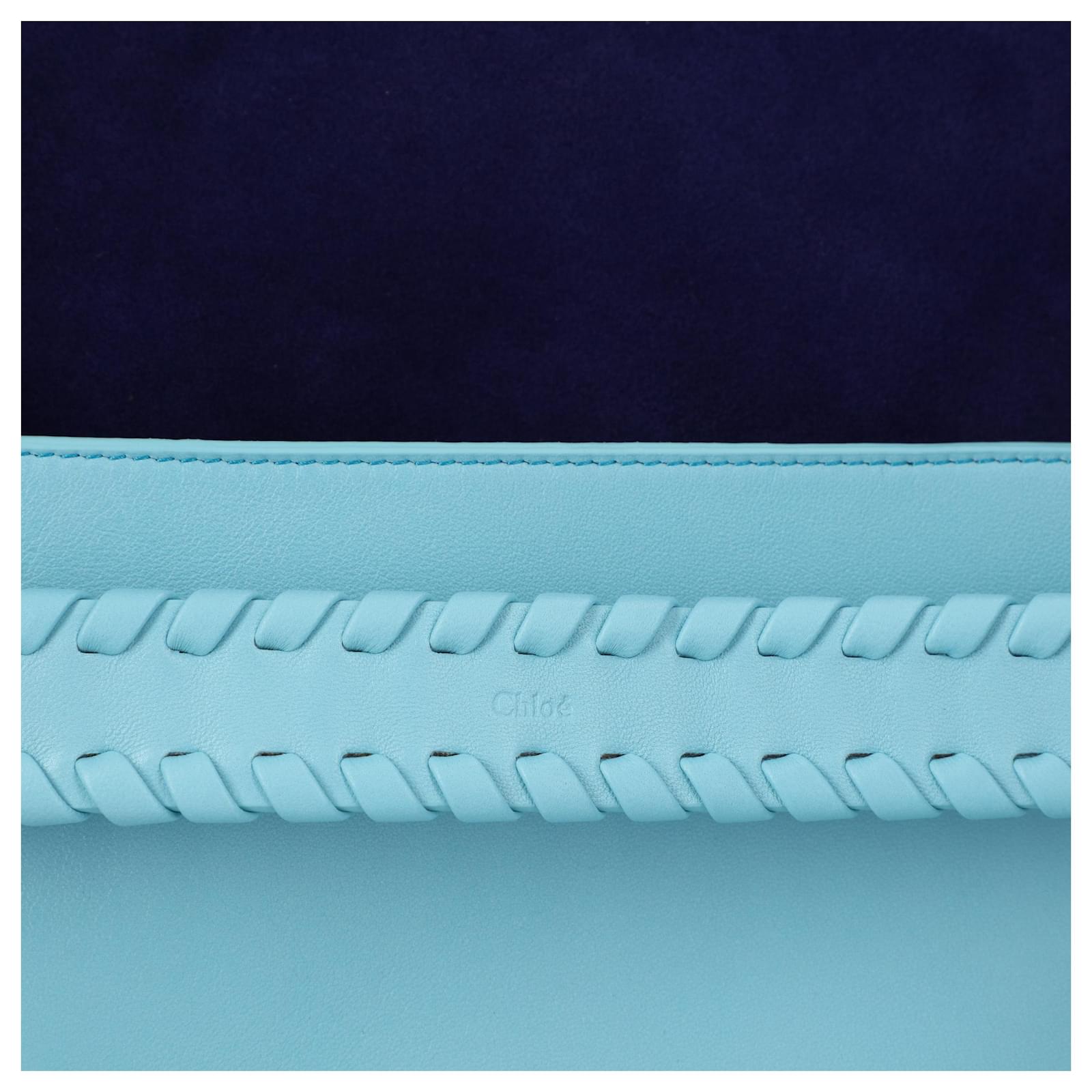クラッチバッグ Chloe Mony Clutch Bag Blue Chloé Mony Clutch Bag Blue Leather ref.1586776 - Joli Closet