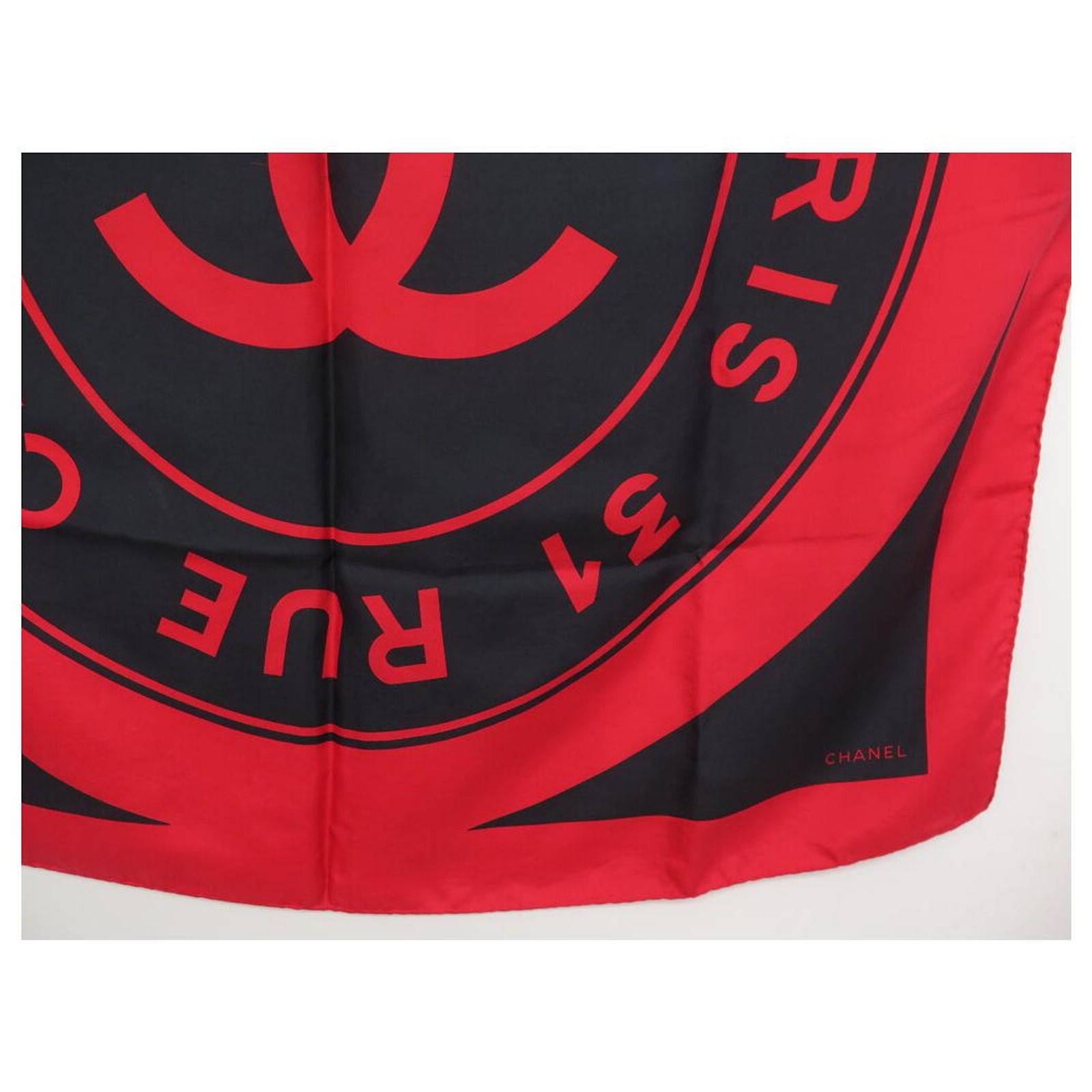CHANEL 31RUE CAMBON柄 ヴィンテージ 大判シルクスカーフ Rare VINTAGE