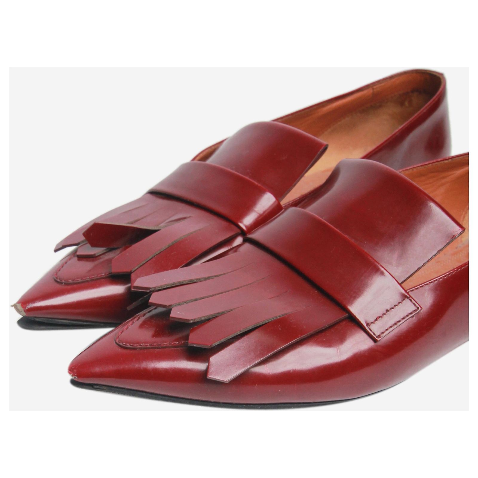 Céline Burgundy tassel loafers - size EU 36 Red Leather ref  display picture 1
