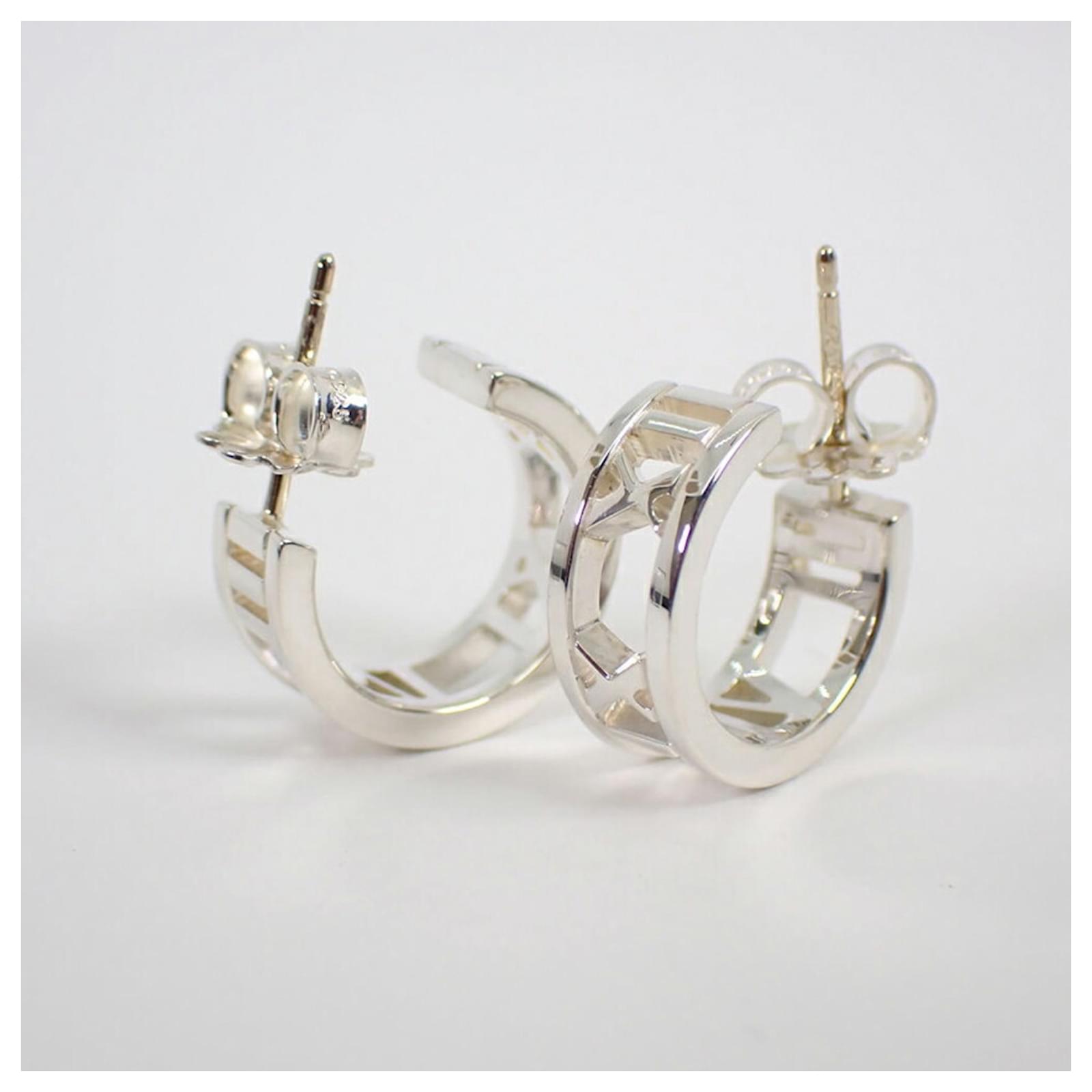 Tiffany & Co Tiffany 925 Atlas Hoop Earrings Silver ref.JC1590675